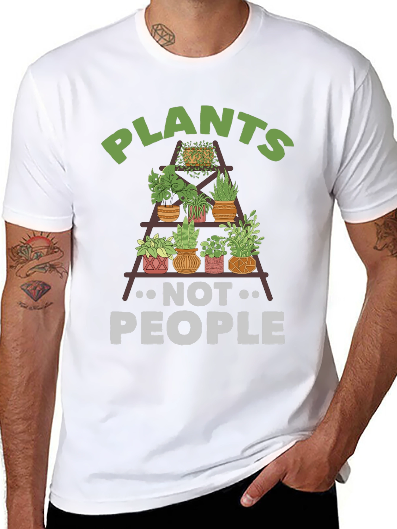 Plants Not People T-Shirt - Plant Lover Tee