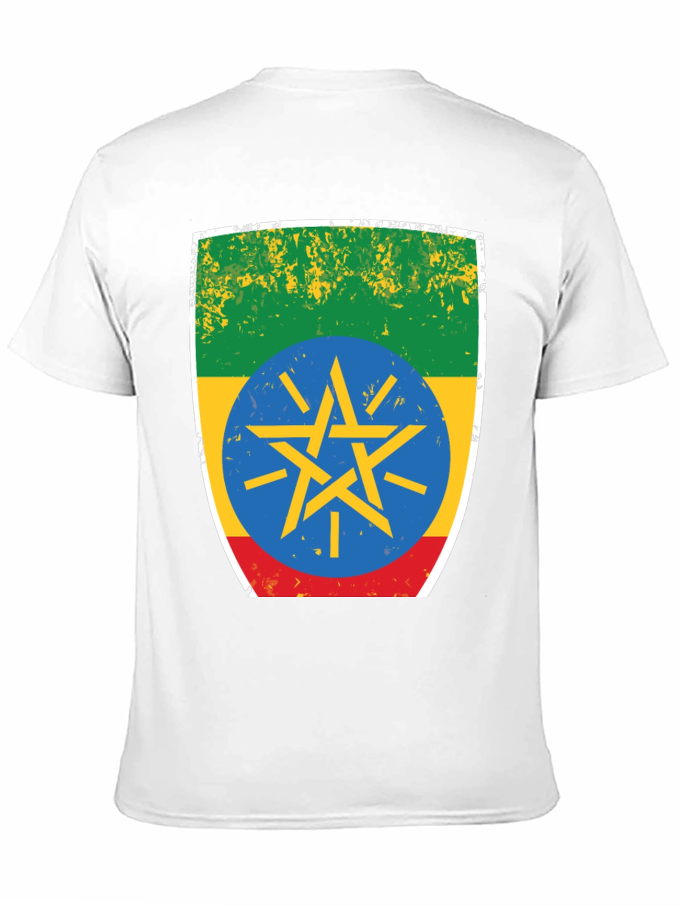 Ethiopia Flag T-Shirt - Distressed Design