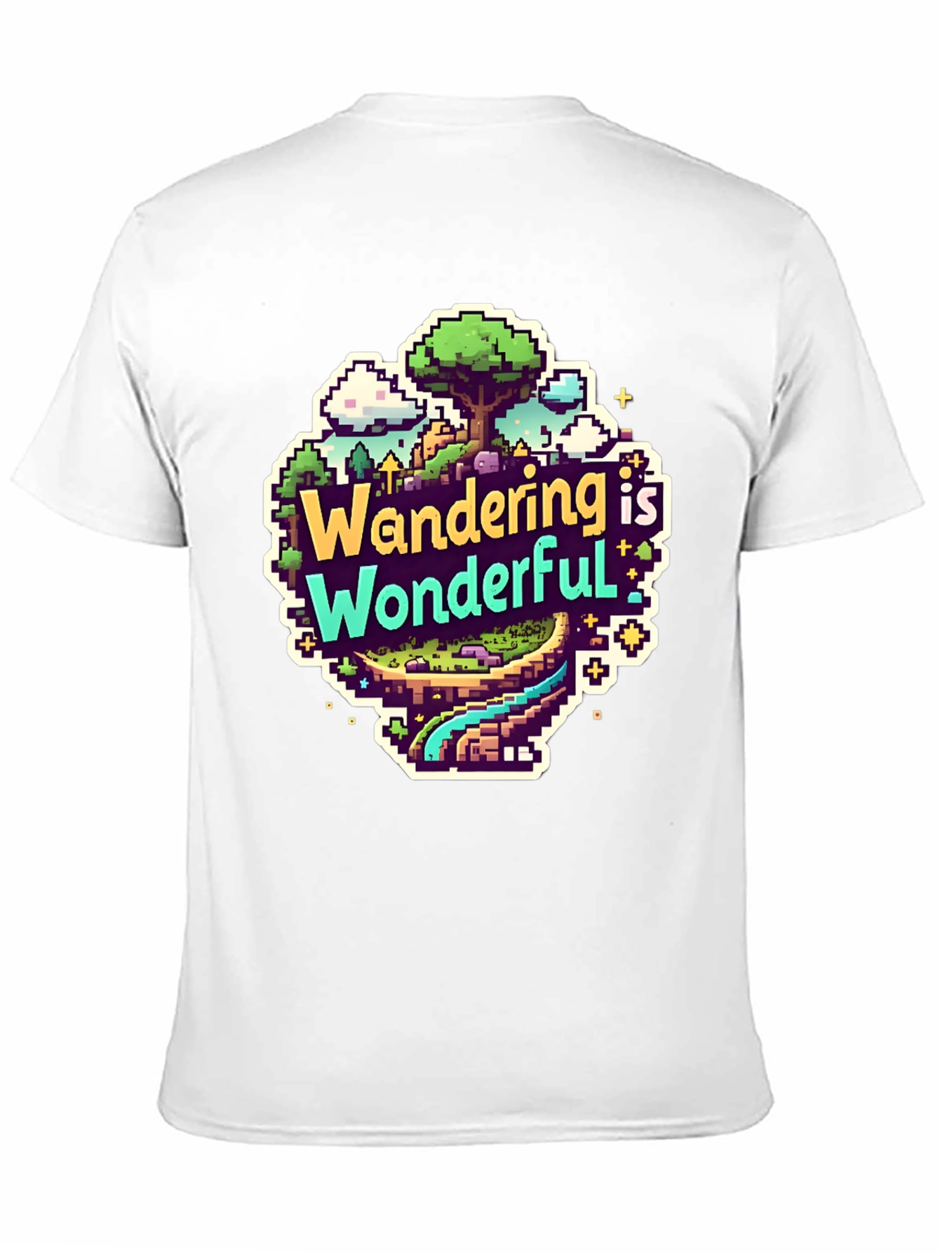 Wandering is Wonderful Pixel Art Graphic Tee