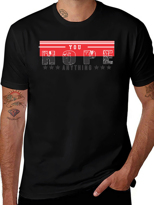 Hope Anything Mens Black Graphic Tee