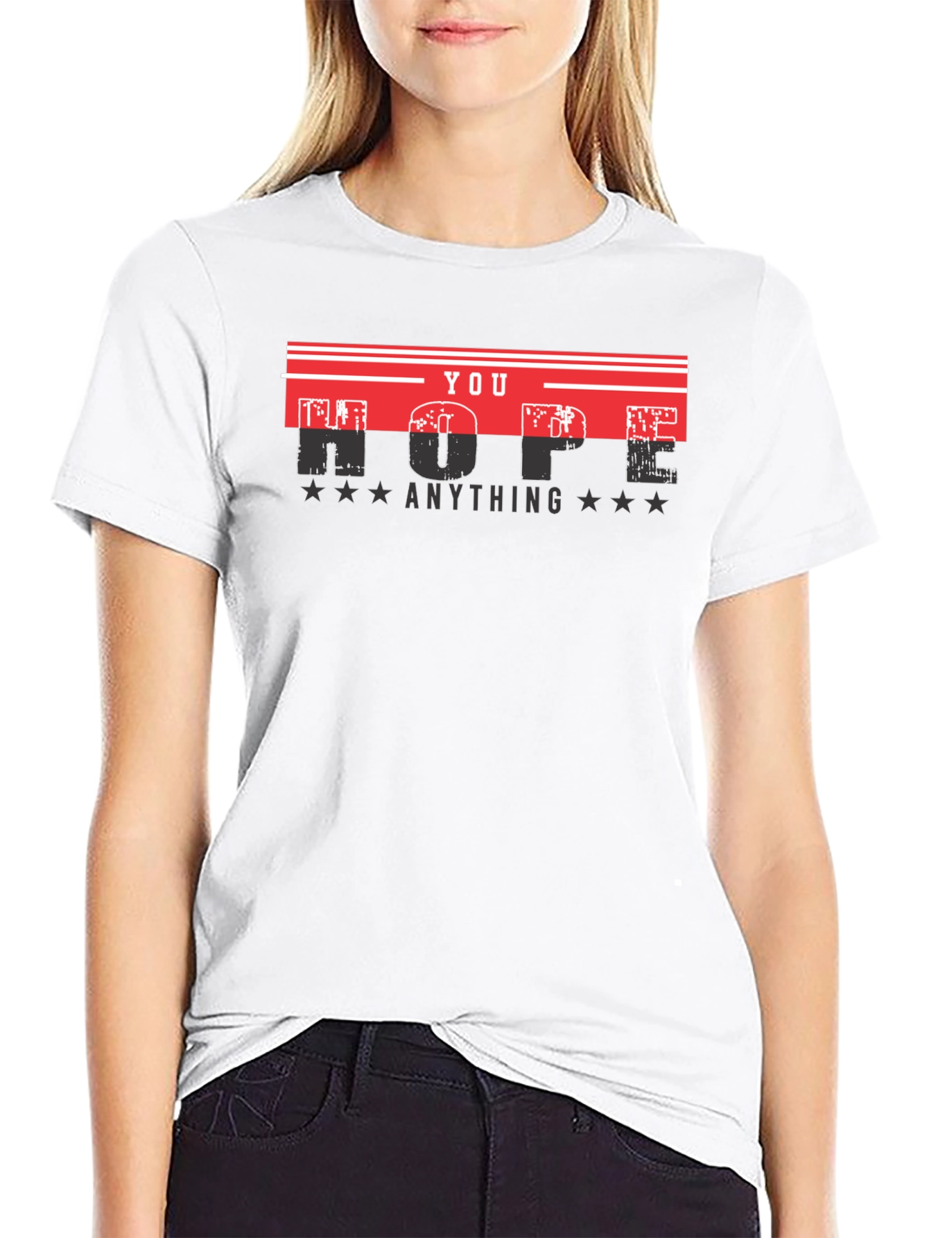 Hope Anything Mens Black Graphic Tee