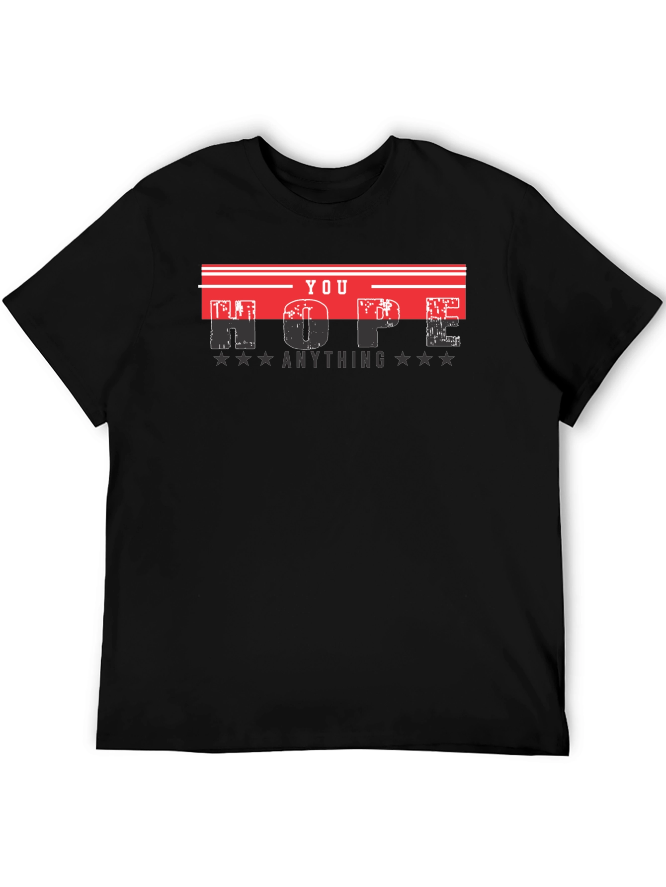 Hope Anything Mens Black Graphic Tee