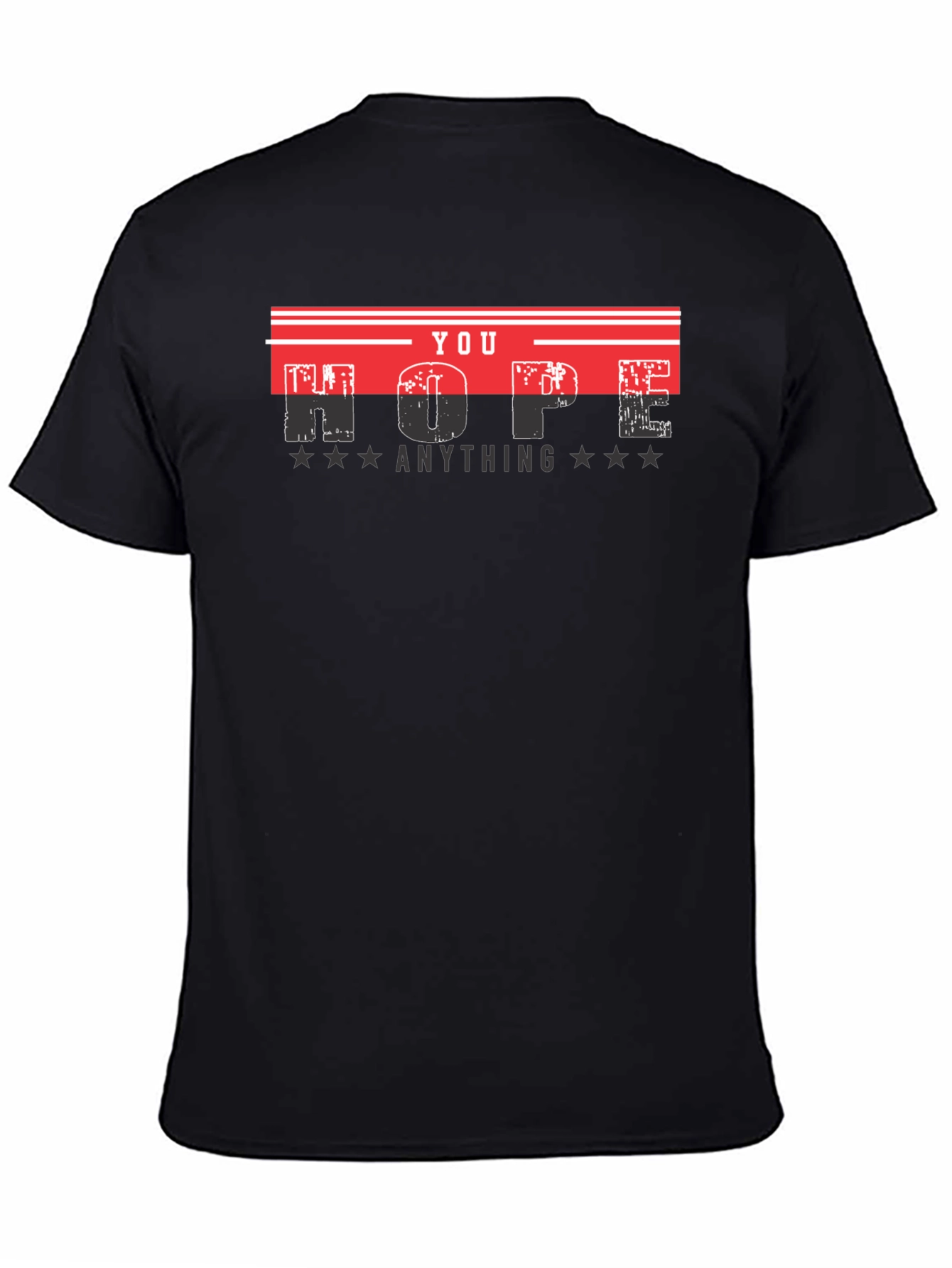 Hope Anything Mens Black Graphic Tee