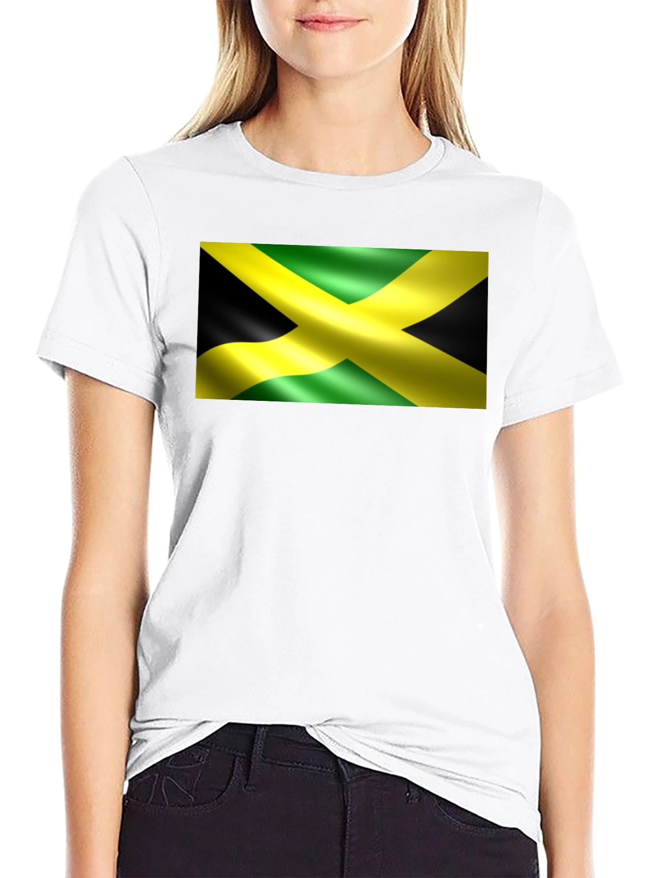 Jamaica Flag T-Shirt - Black Graphic Tee
