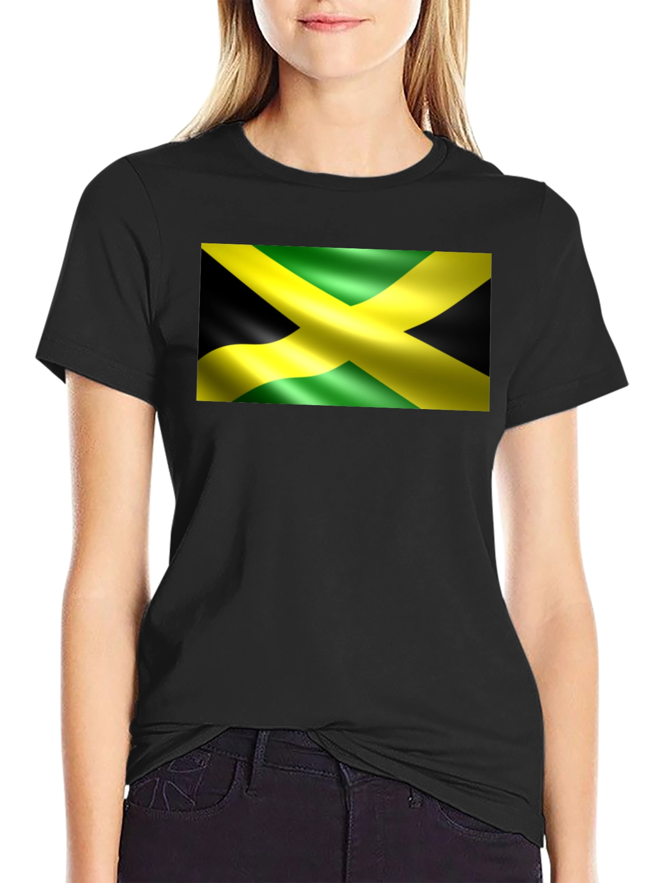 Jamaica Flag T-Shirt - Black Graphic Tee