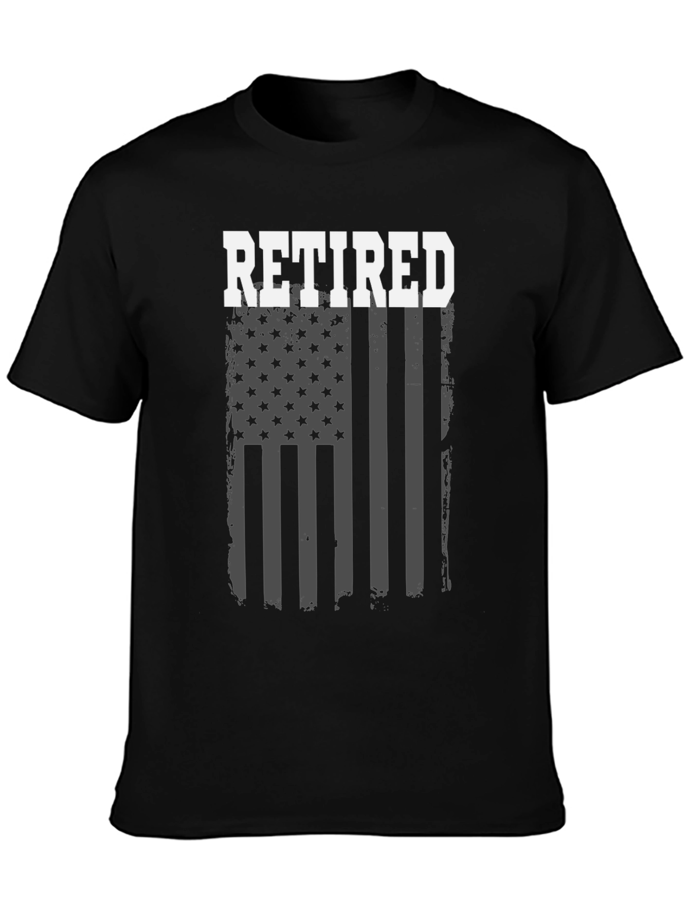 Retired American Flag Graphic T-Shirt