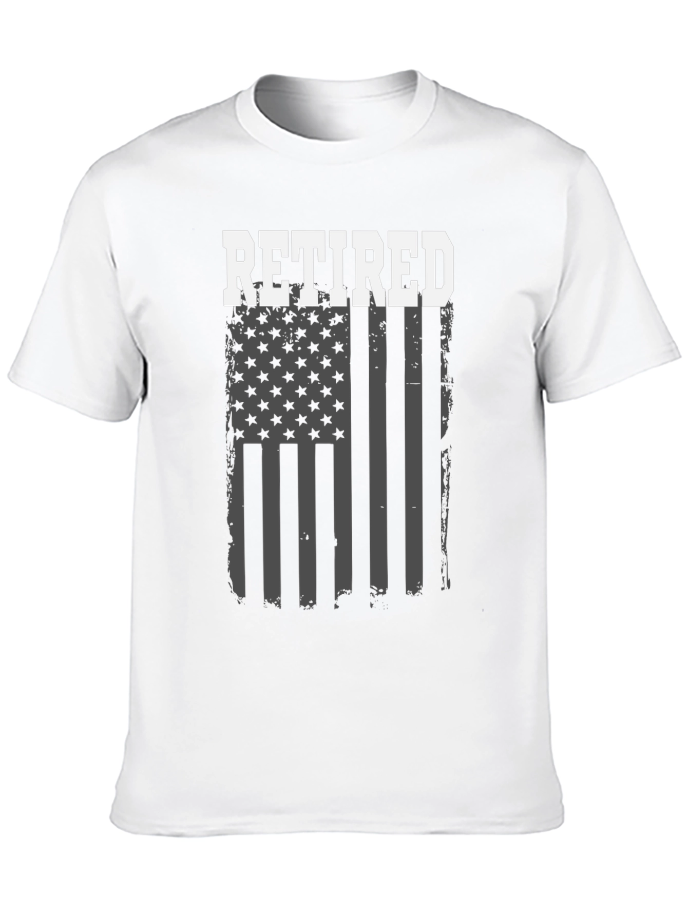 Retired American Flag Graphic T-Shirt