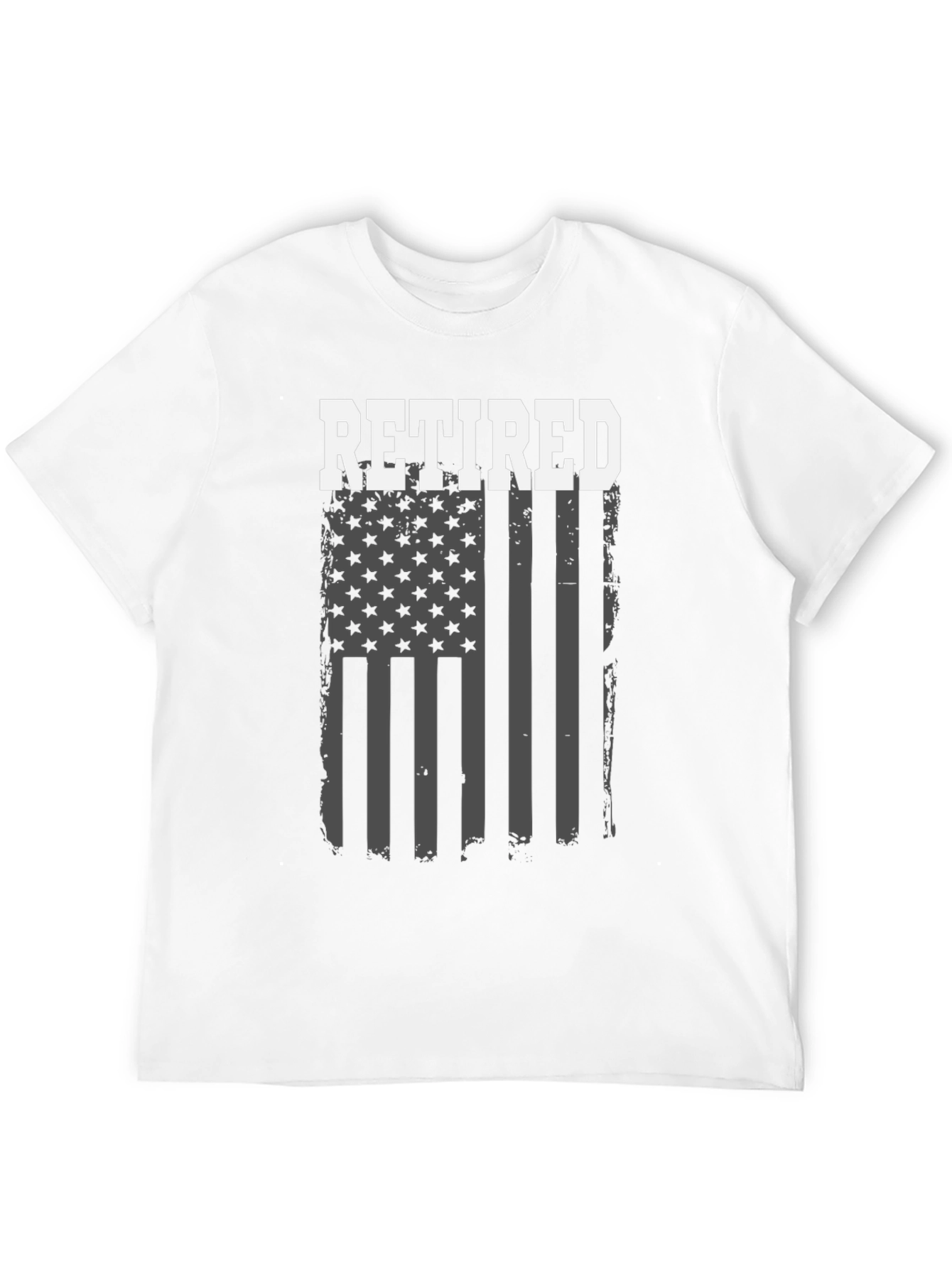 Retired American Flag Graphic T-Shirt