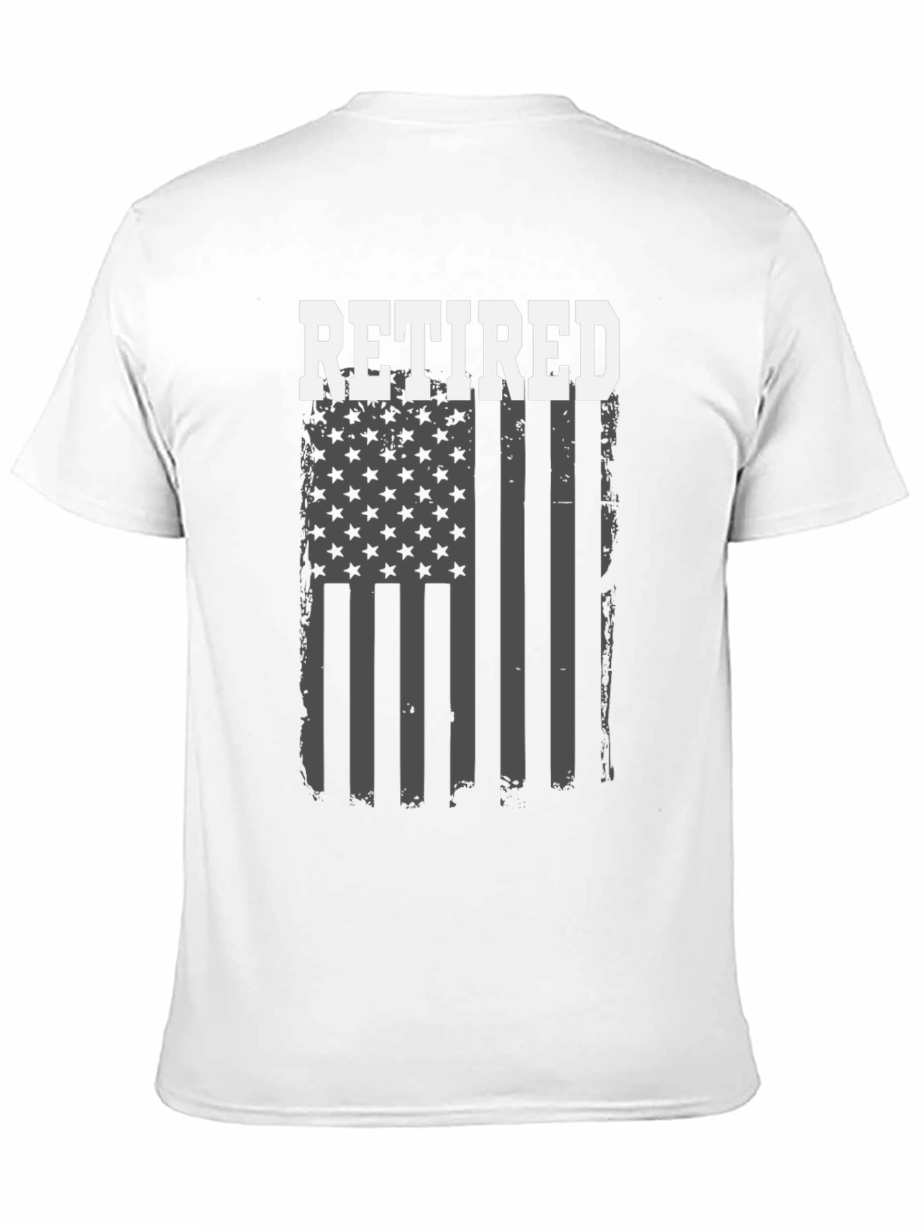 Retired American Flag Graphic T-Shirt