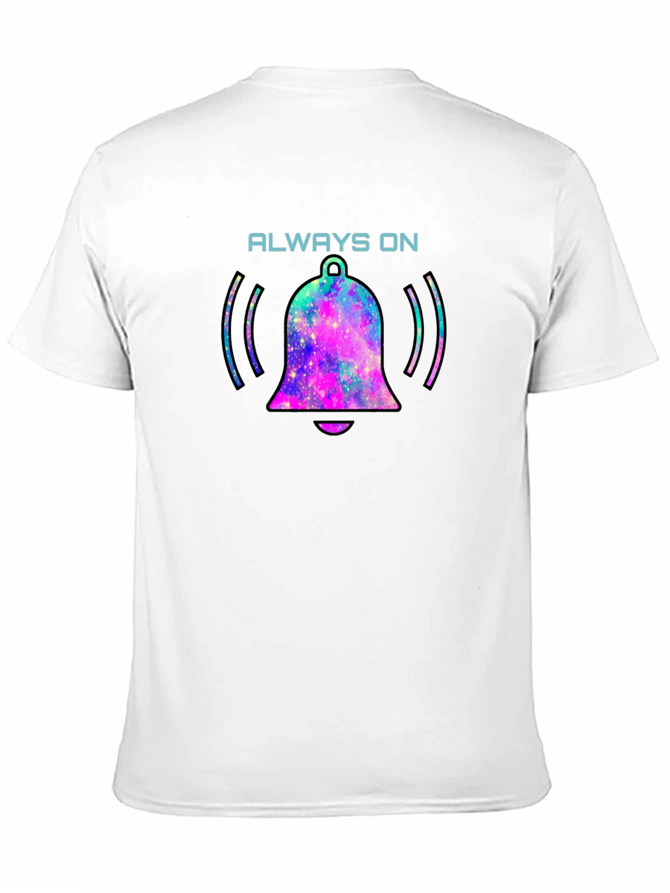 Always On Bell Graphic Tee - Black Cotton T-Shirt