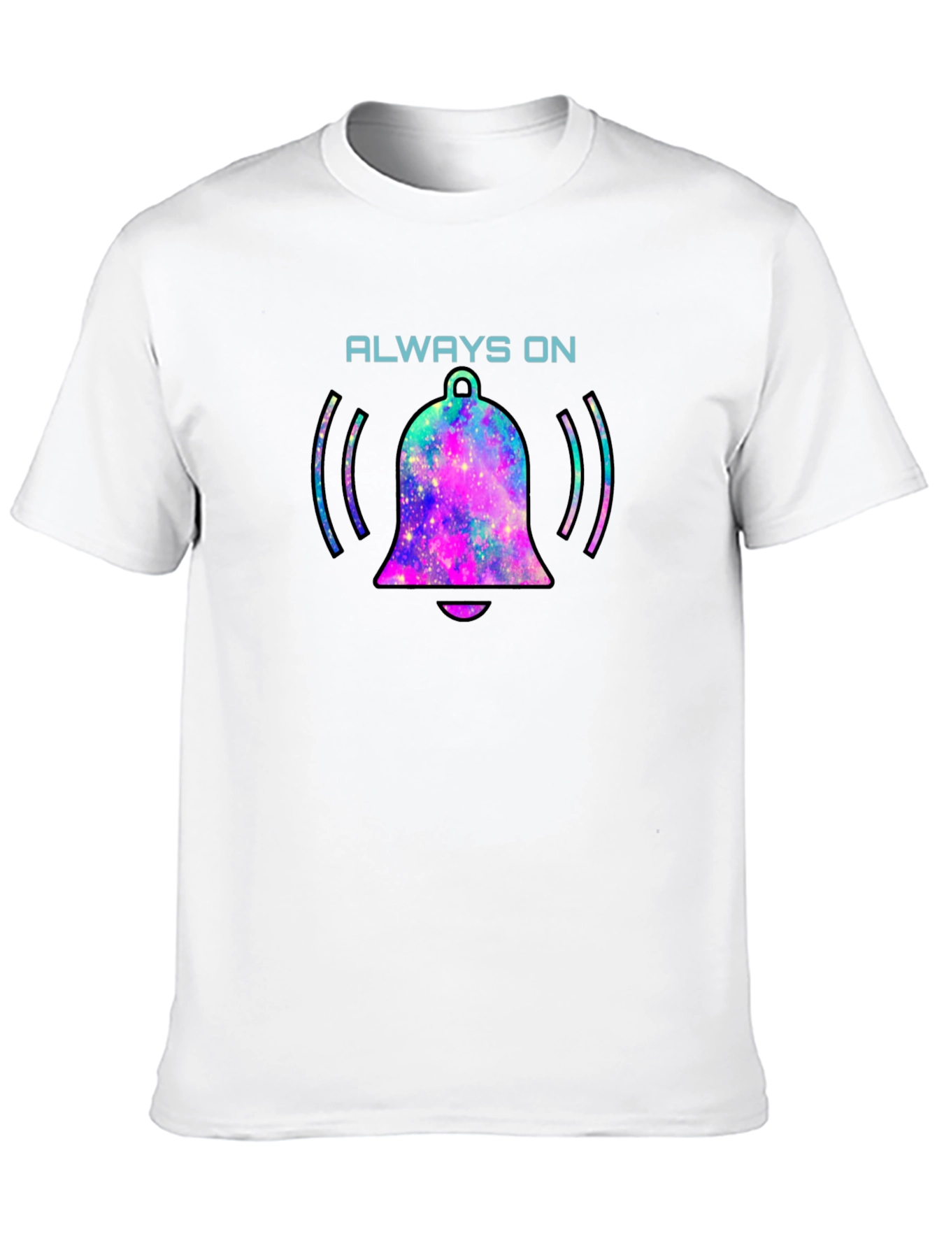 Always On Bell Graphic Tee - Black Cotton T-Shirt