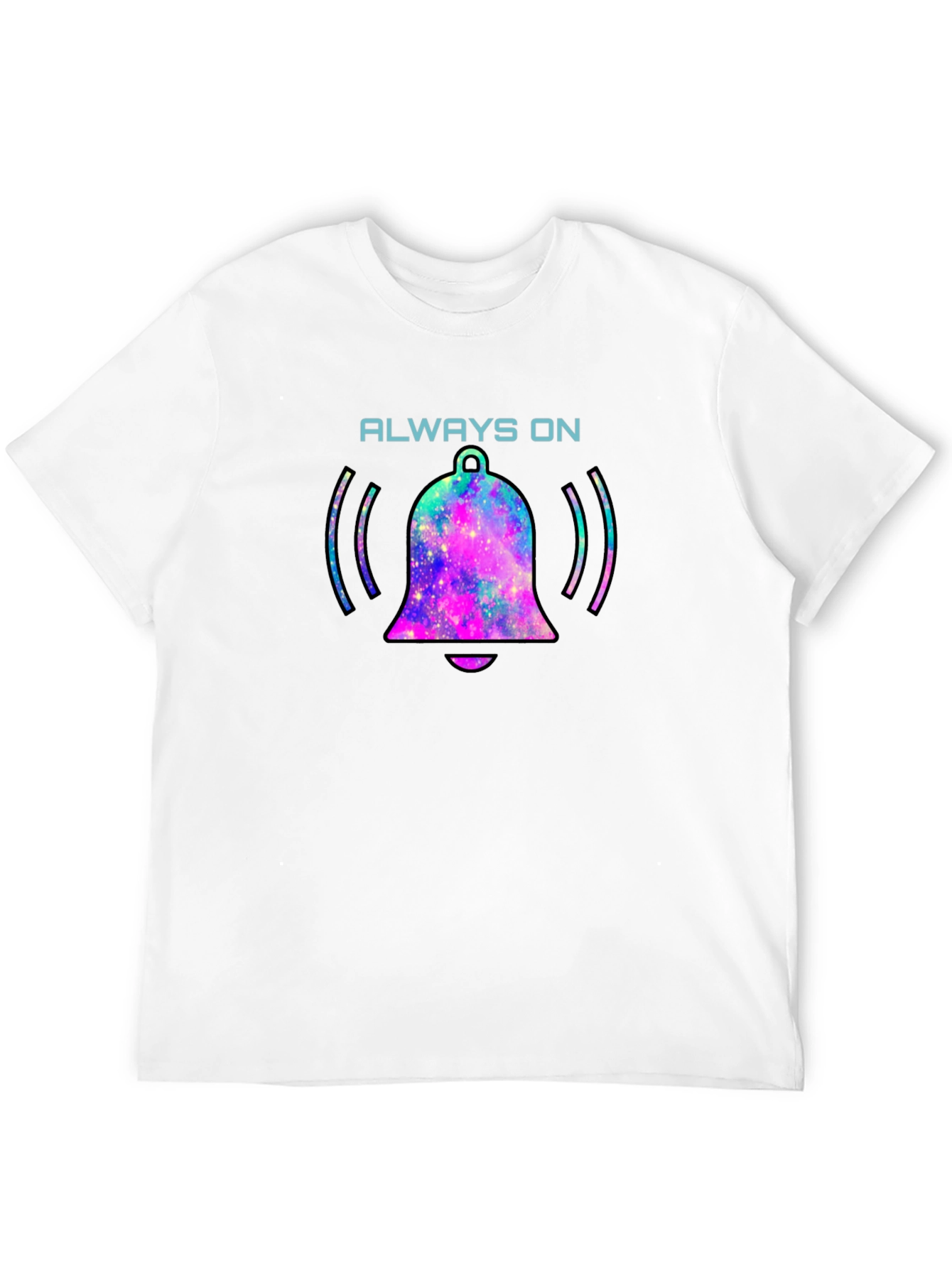 Always On Bell Graphic Tee - Black Cotton T-Shirt