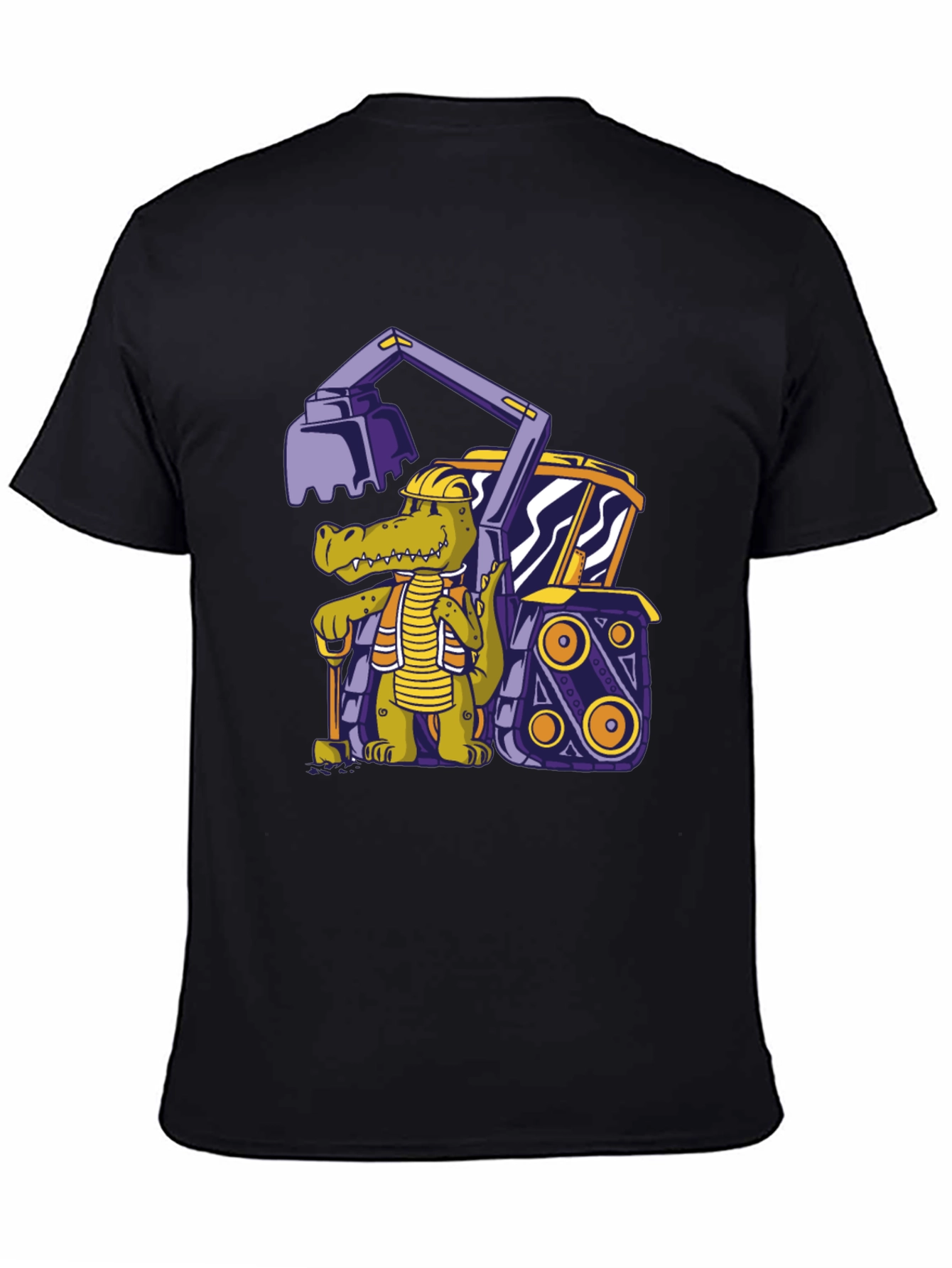 Crocodile Excavator T-Shirt - Cartoon Construction Tee