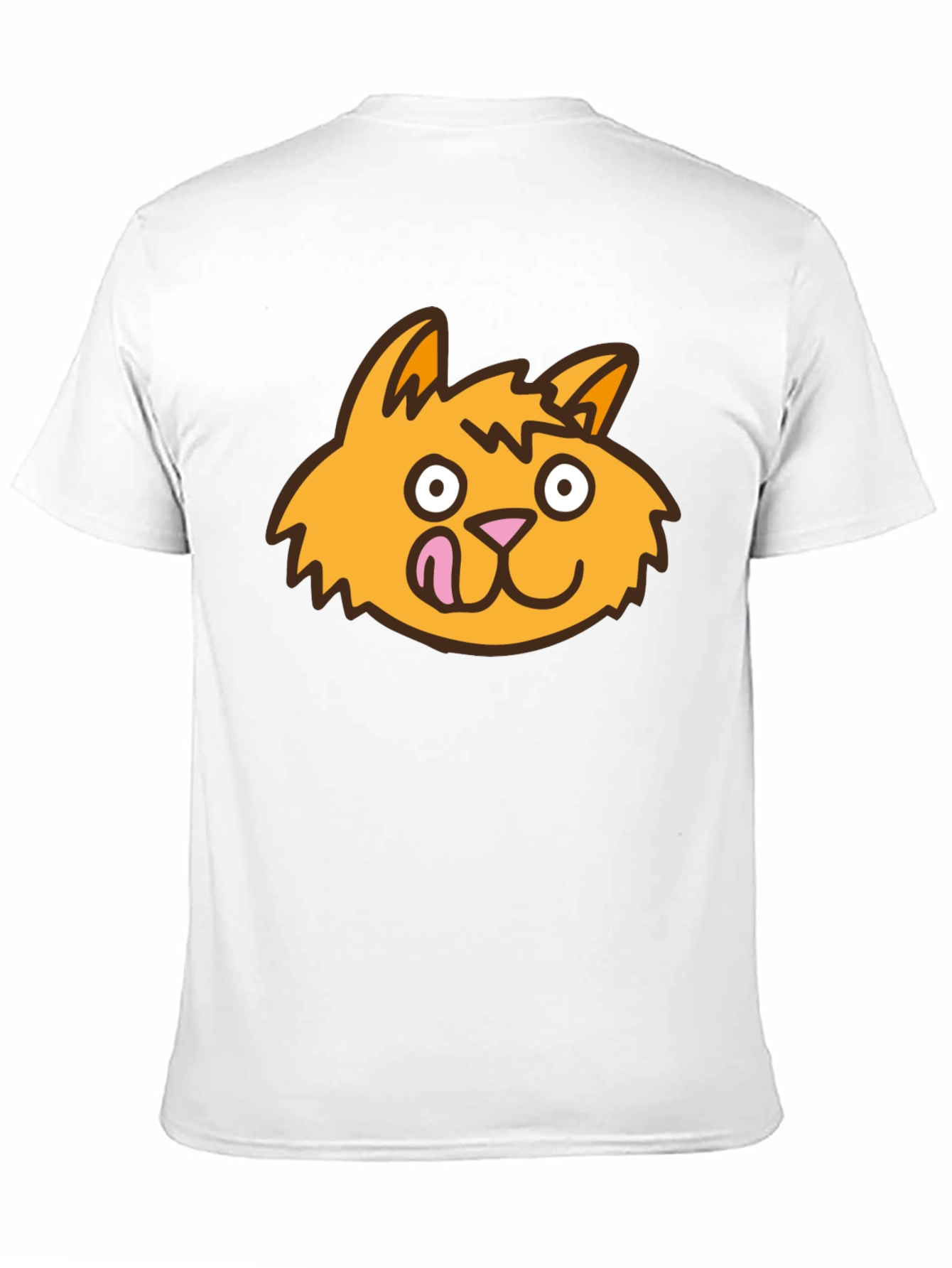Funny Cat Face Black T-Shirt