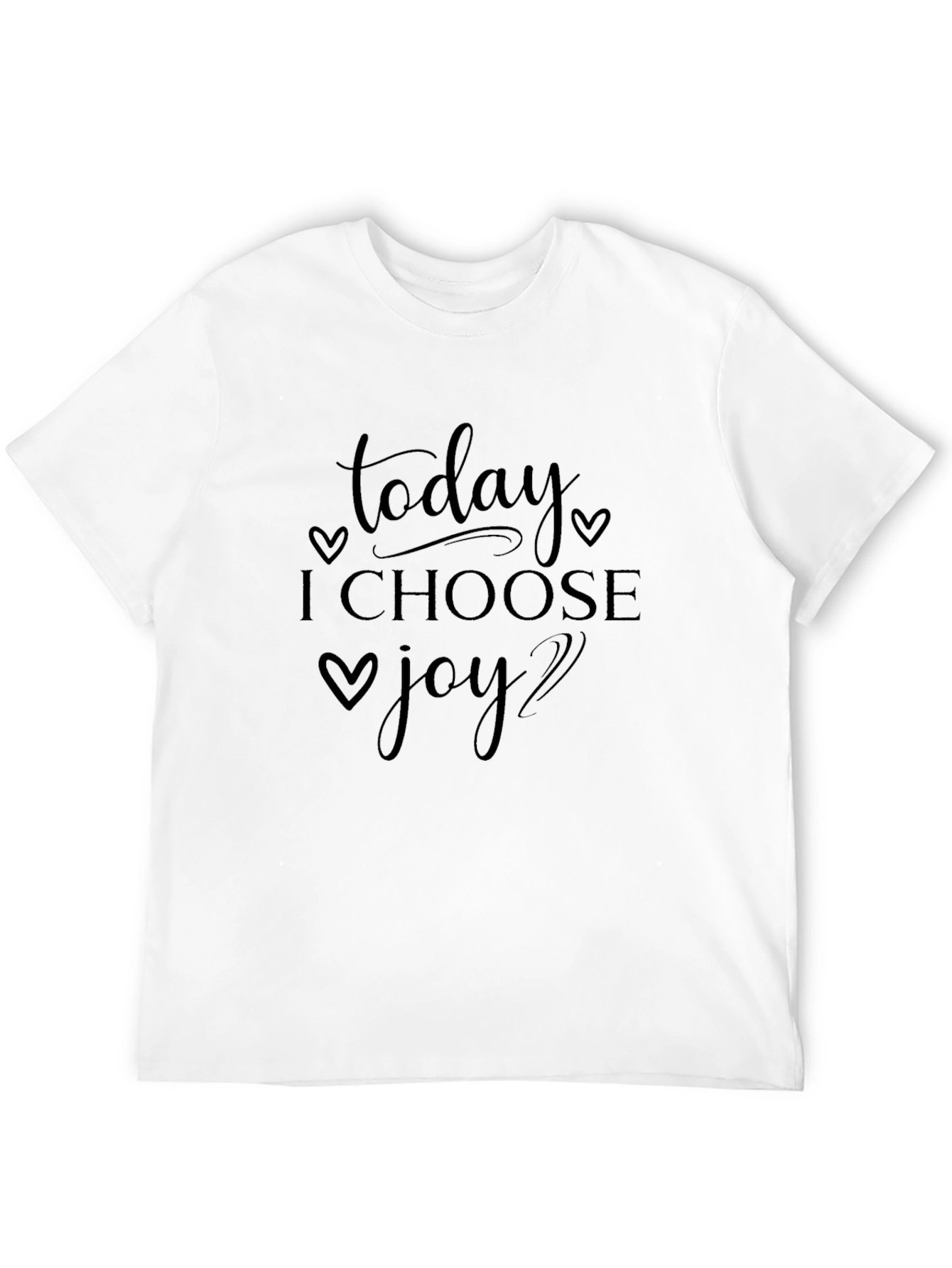Today I Choose Joy Graphic T-Shirt - Black