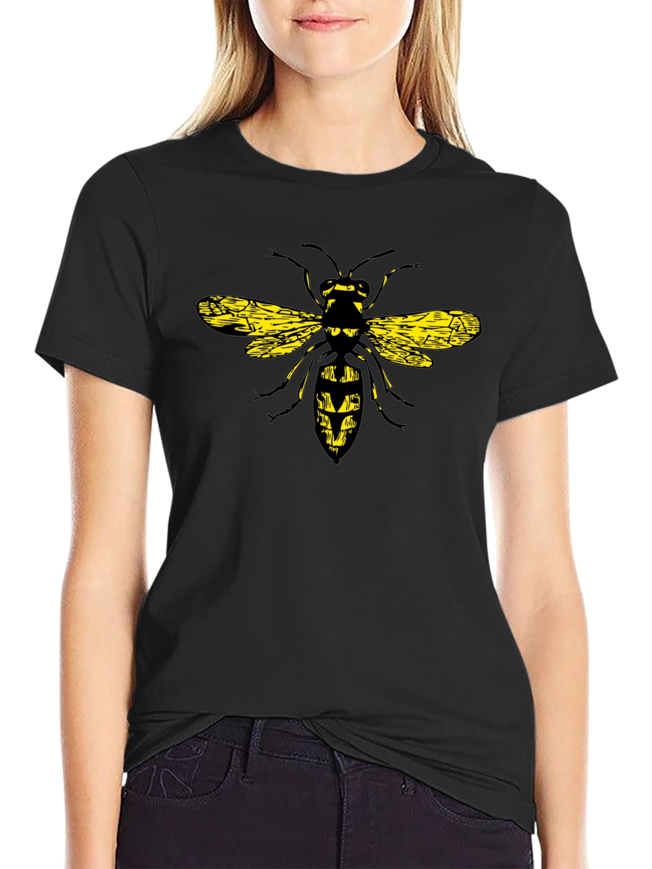 Wasp Graphic Black T-Shirt - Bold & Unique Design