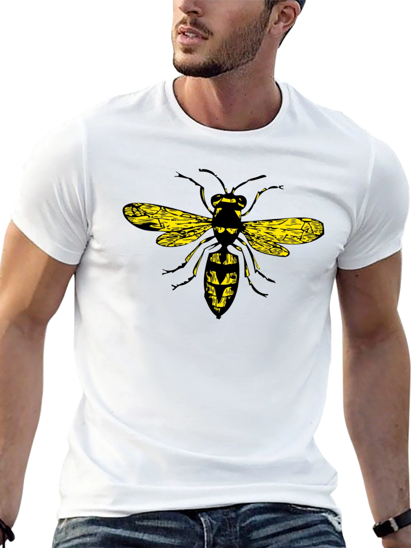Wasp Graphic Black T-Shirt - Bold & Unique Design