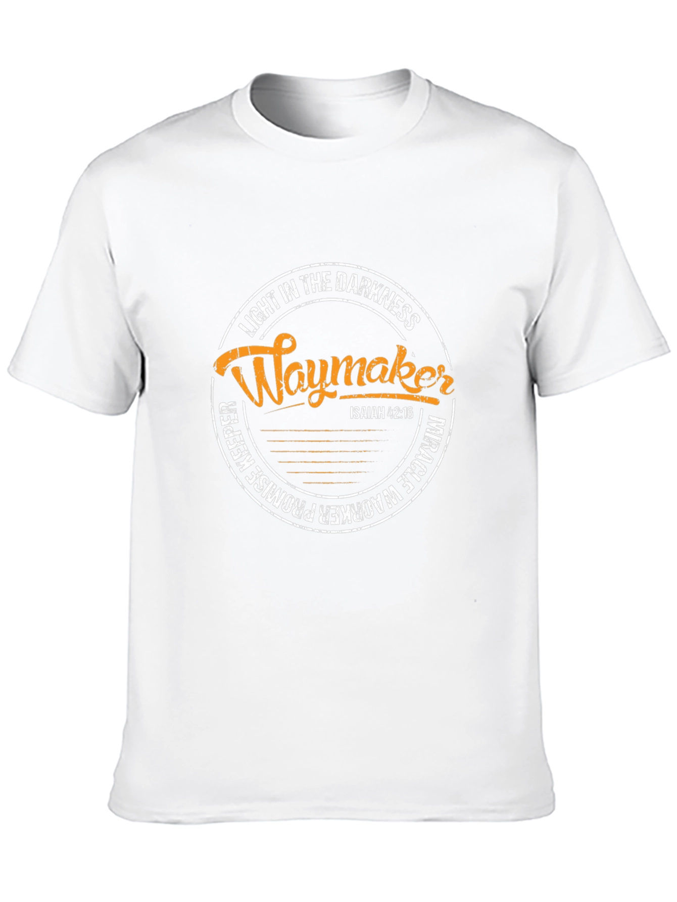 Waymaker Christian T-Shirt: Light in Darkness Isaiah 42:16