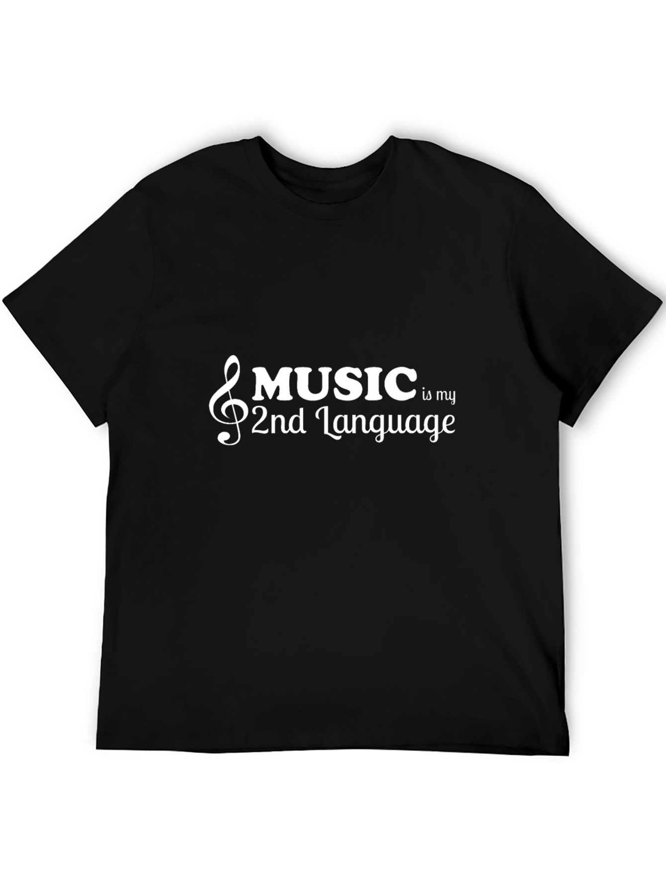 Music is My 2nd Language - Black T-shirt