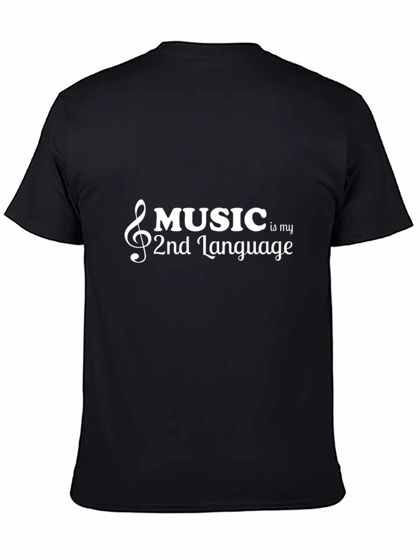 Music is My 2nd Language - Black T-shirt