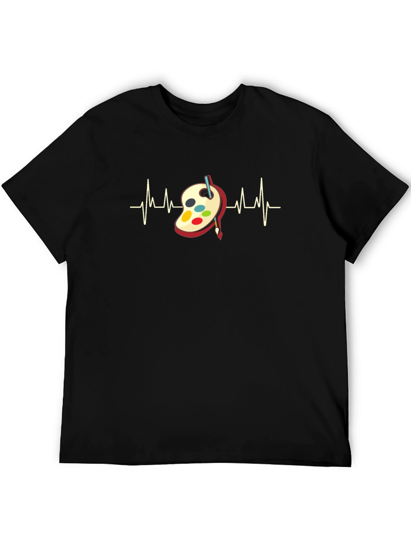 Artist Heartbeat T-Shirt - Creative Painting Palette Design
