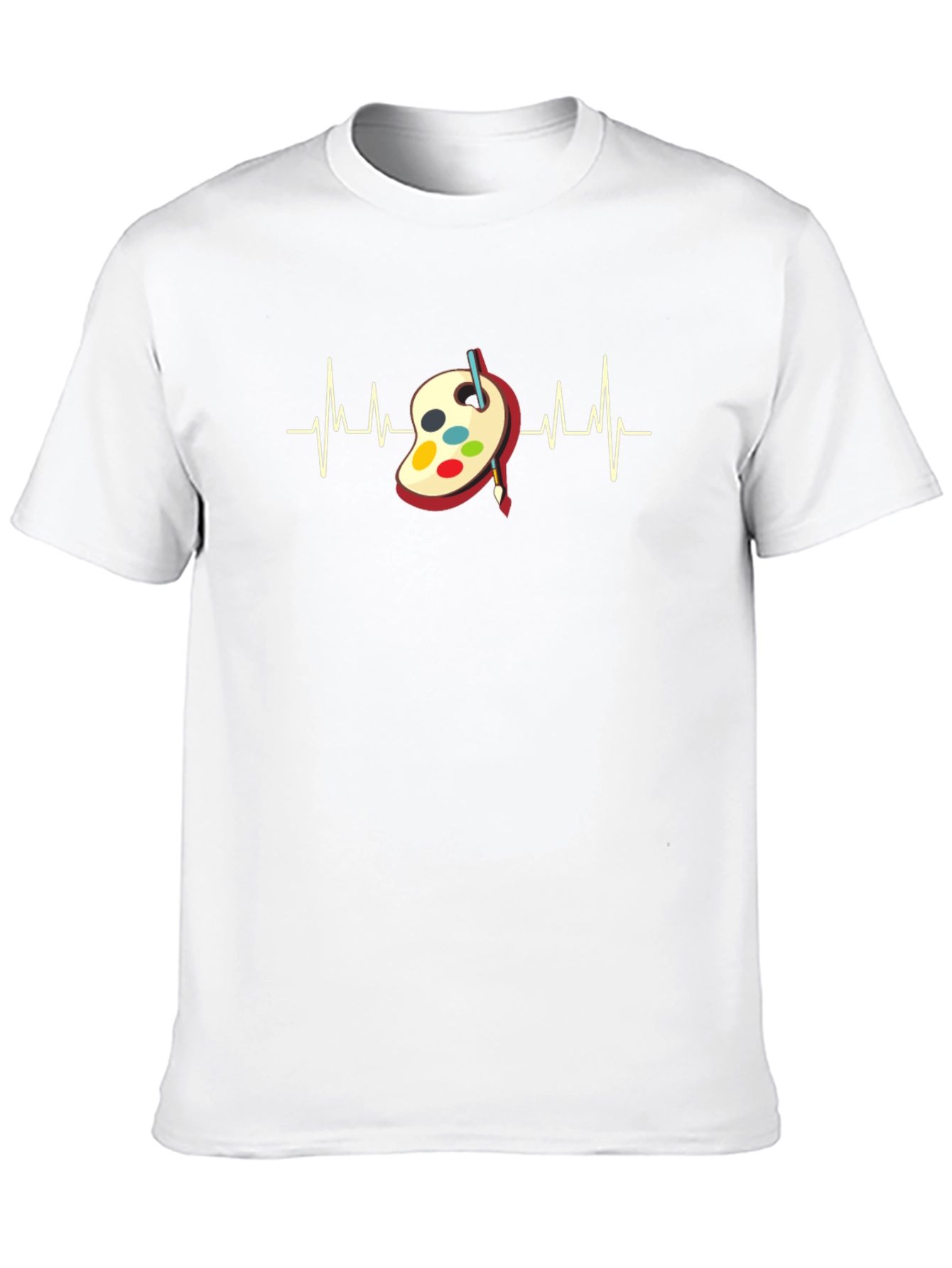 Artist Heartbeat T-Shirt - Creative Painting Palette Design