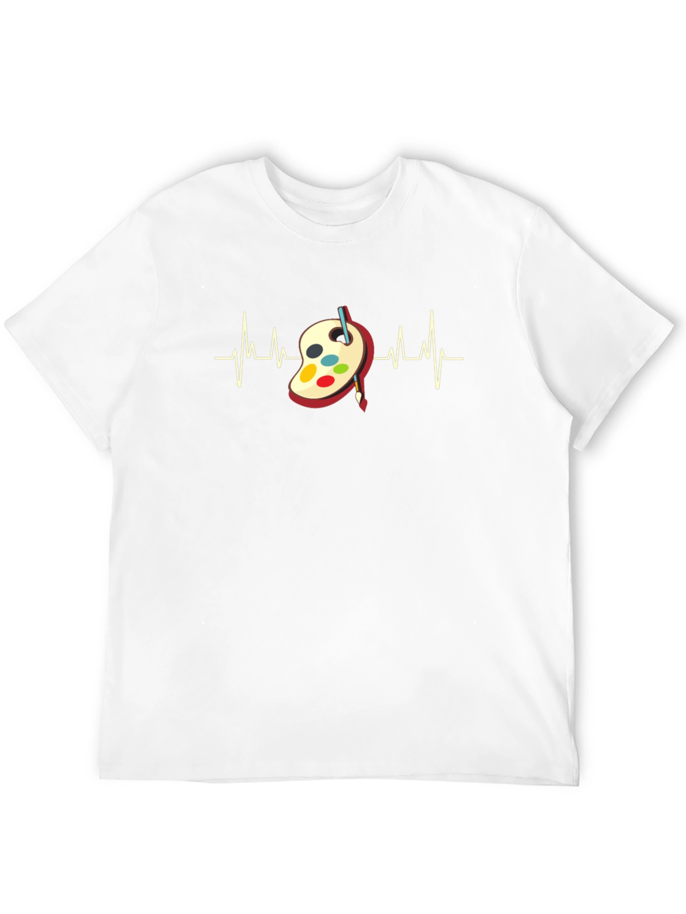 Artist Heartbeat T-Shirt - Creative Painting Palette Design