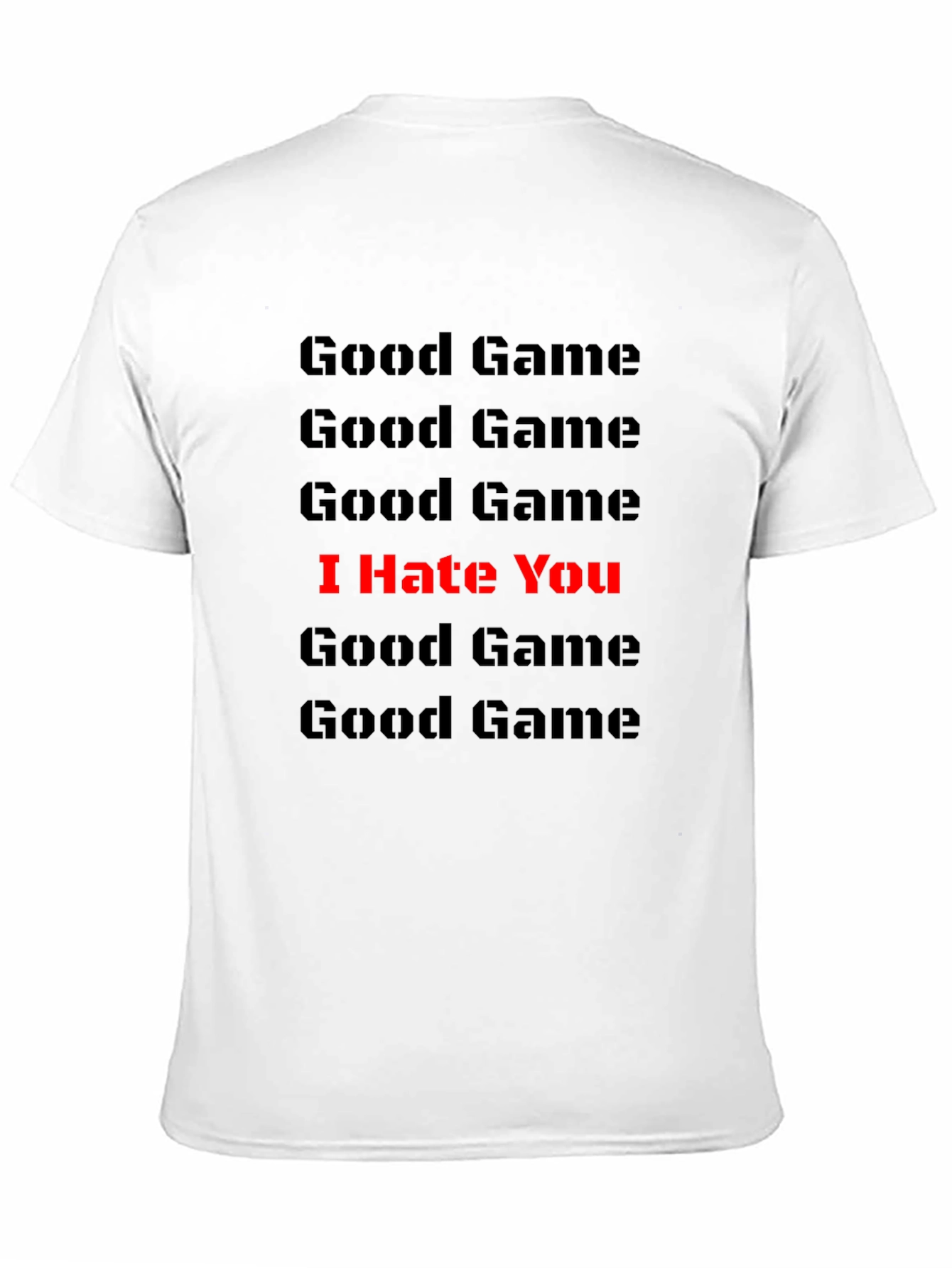 Good Game I Hate You Graphic Tee - Black