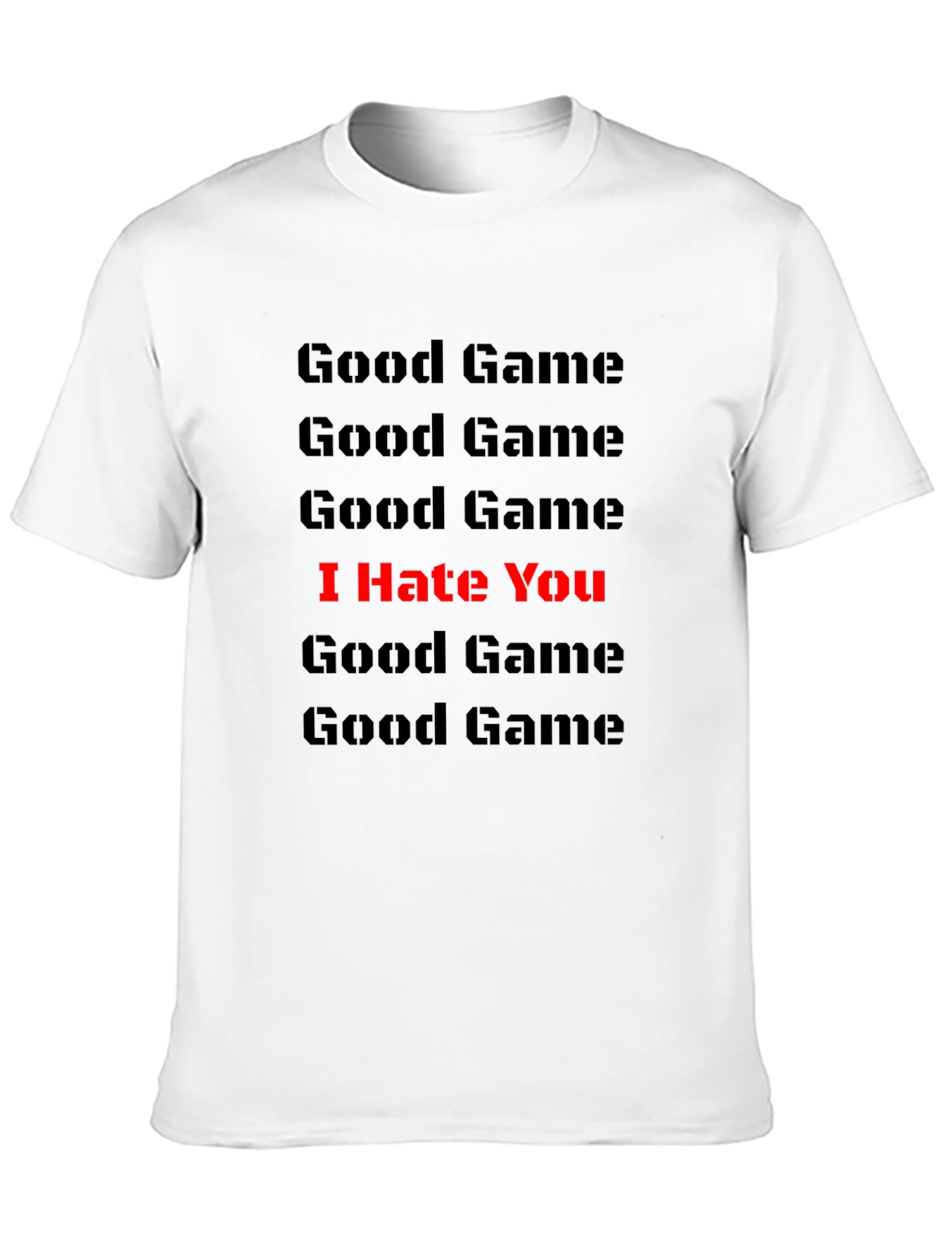 Good Game I Hate You Graphic Tee - Black