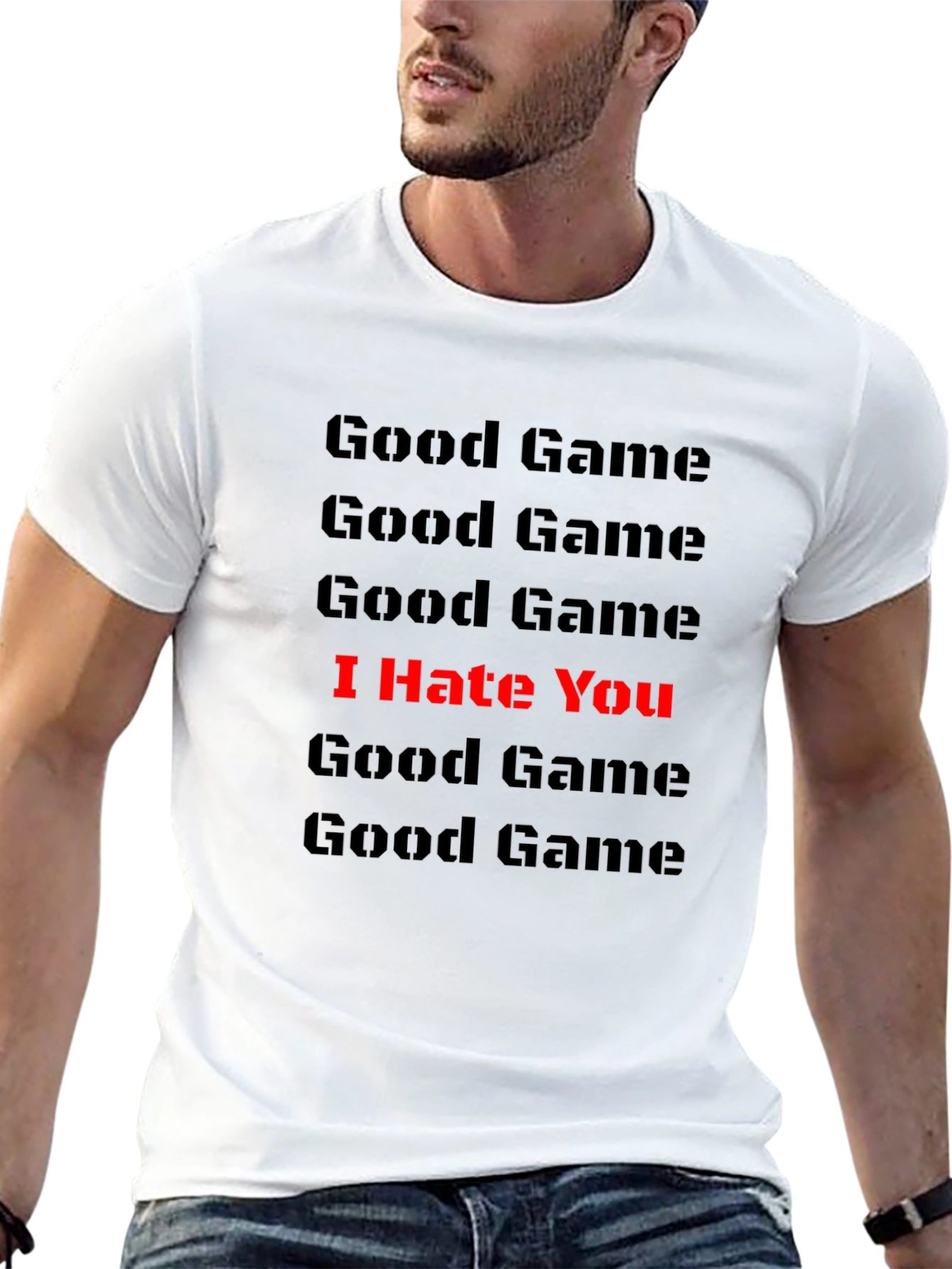 Good Game I Hate You Graphic Tee - Black