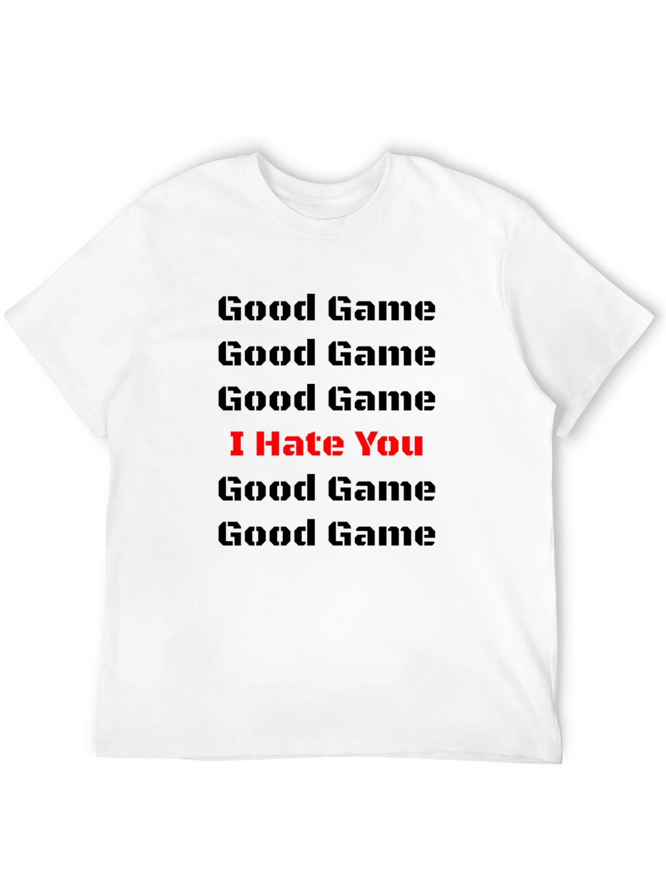 Good Game I Hate You Graphic Tee - Black
