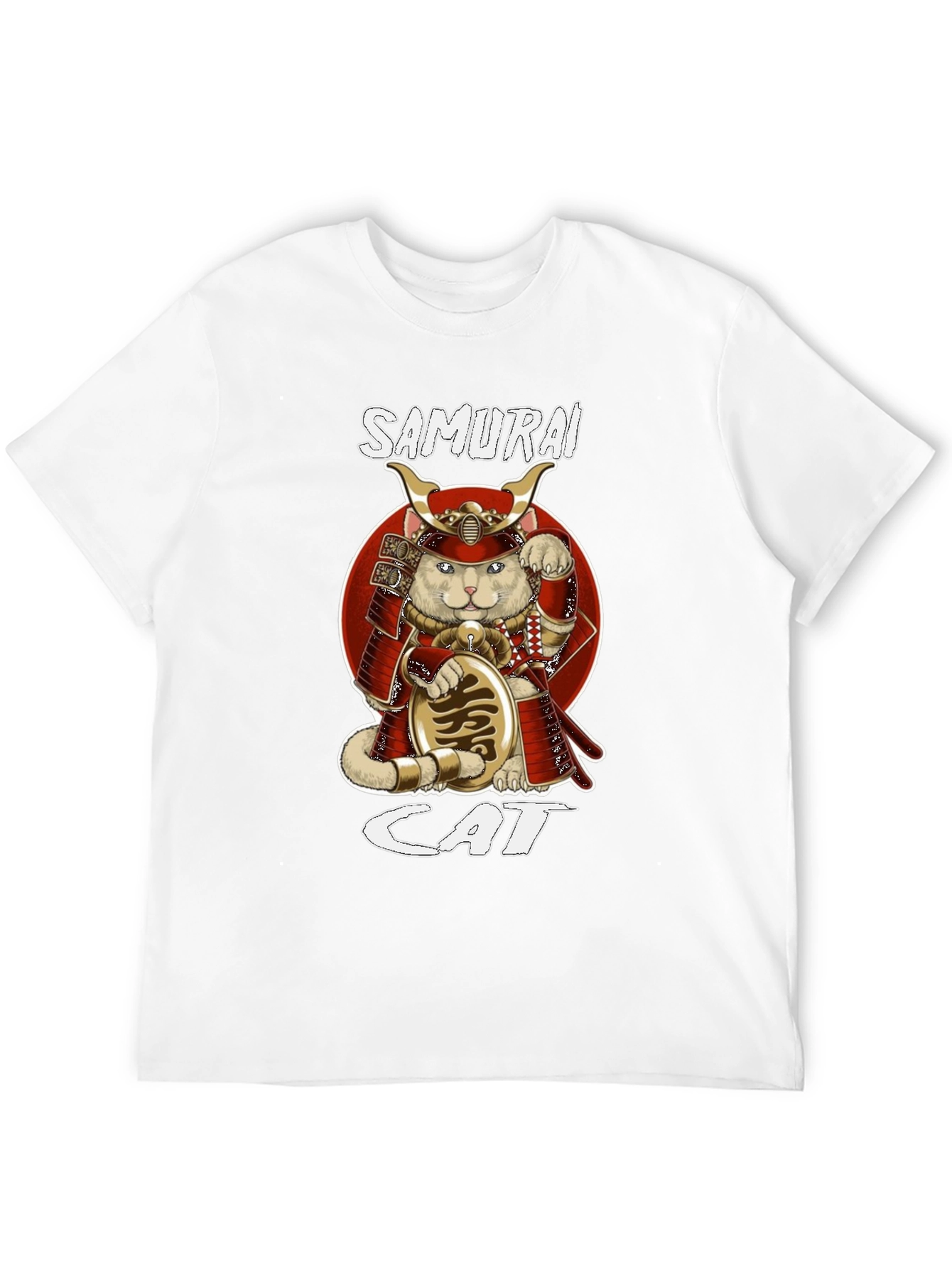 Samurai Cat Graphic T-Shirt