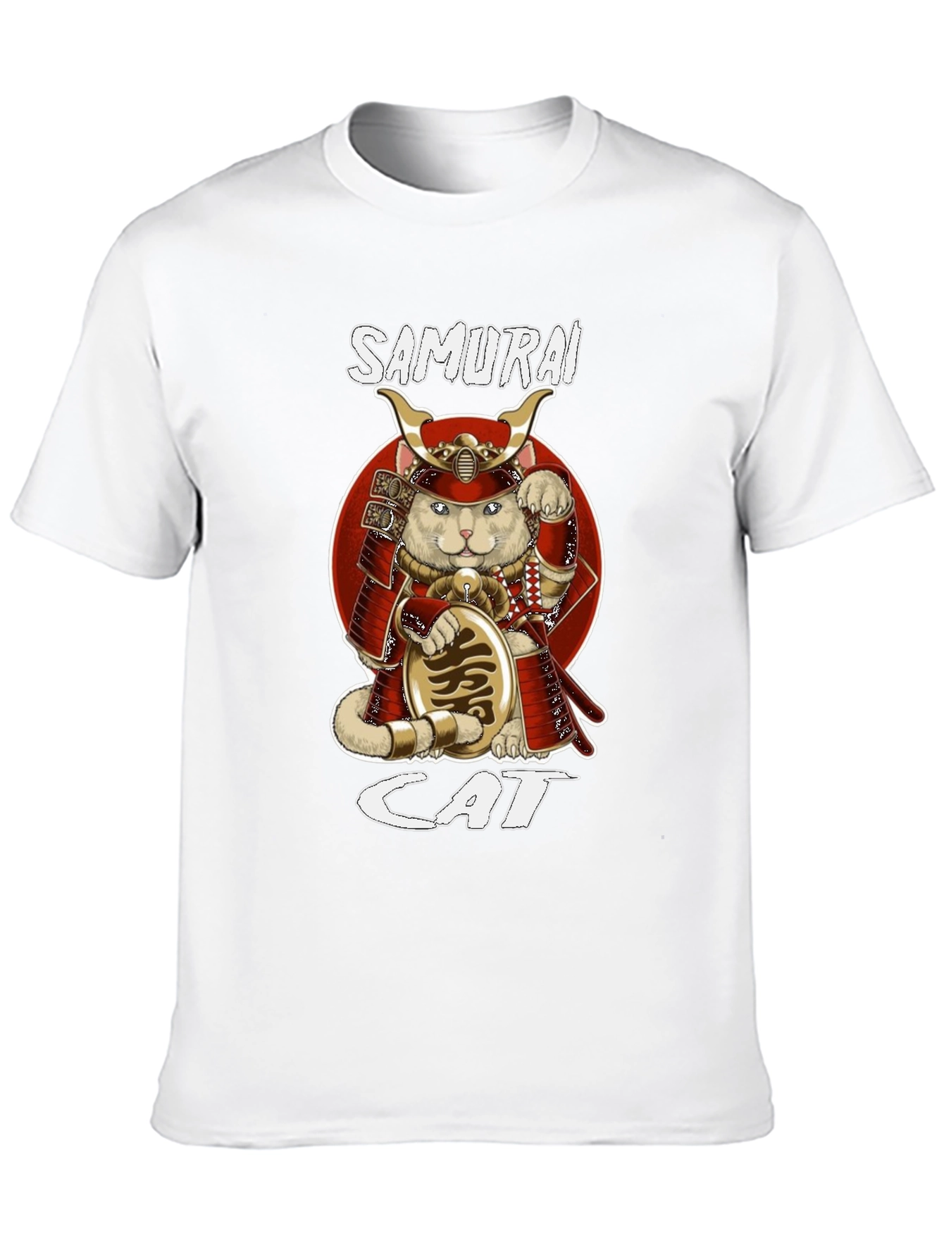 Samurai Cat Graphic T-Shirt