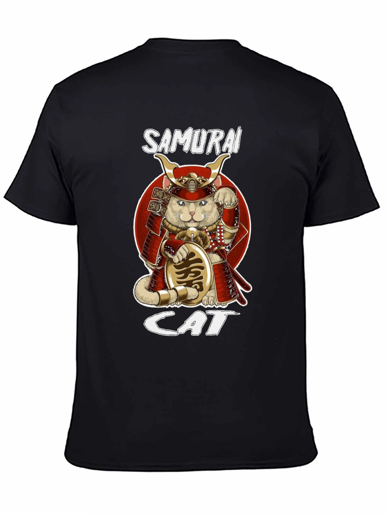 Samurai Cat Graphic T-Shirt