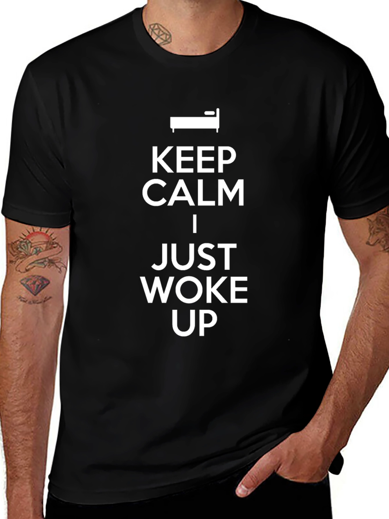Keep Calm I Just Woke Up Graphic Tee