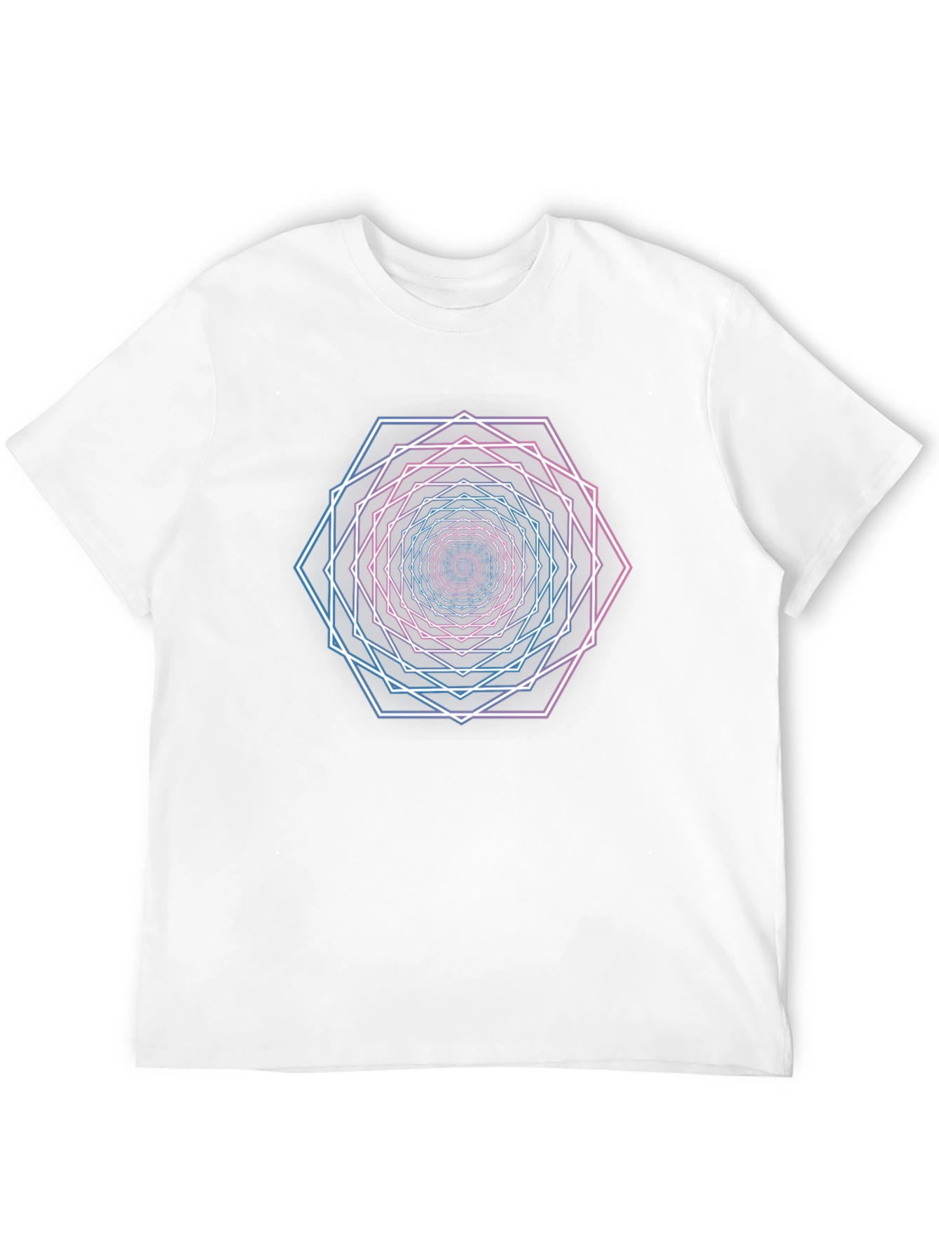 Geometric Hexagon Tunnel Graphic T-Shirt
