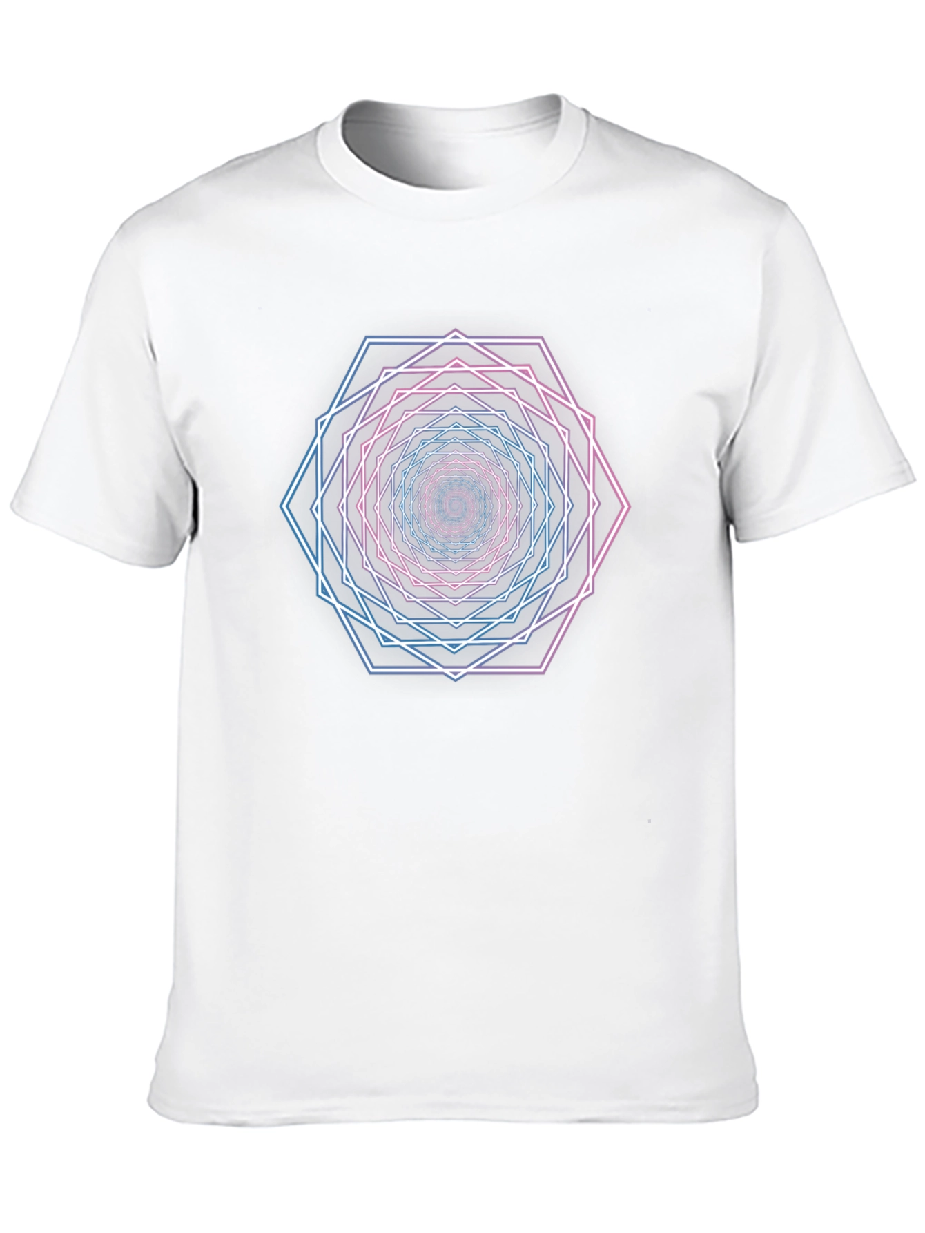 Geometric Hexagon Tunnel Graphic T-Shirt