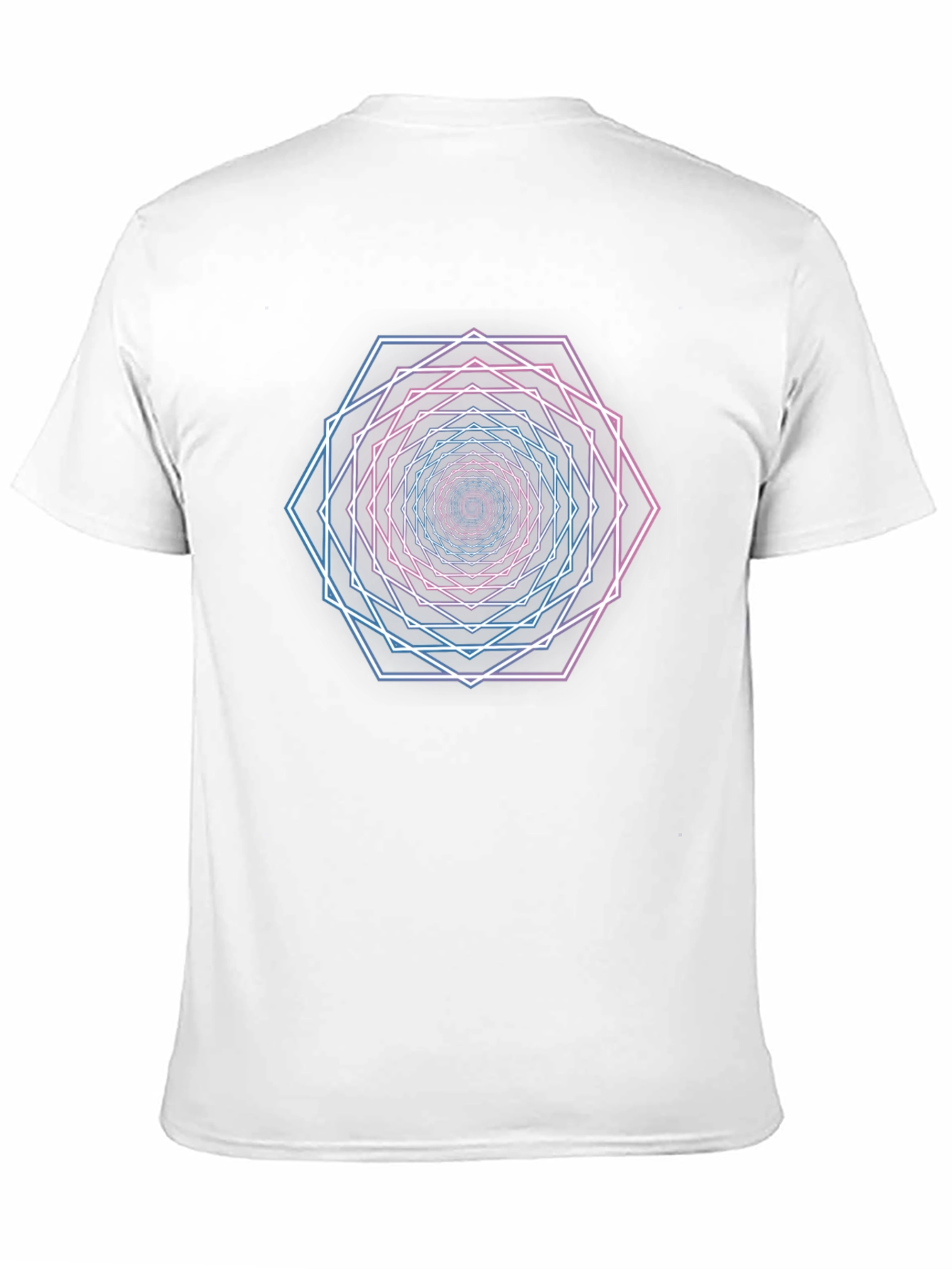 Geometric Hexagon Tunnel Graphic T-Shirt