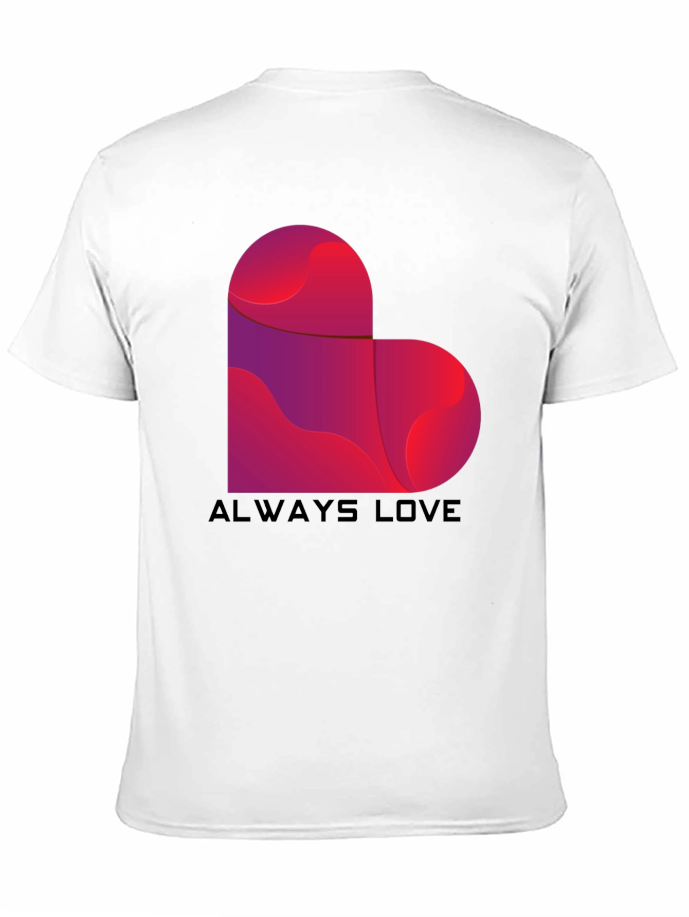 Always Love Heart Graphic Tee - Black