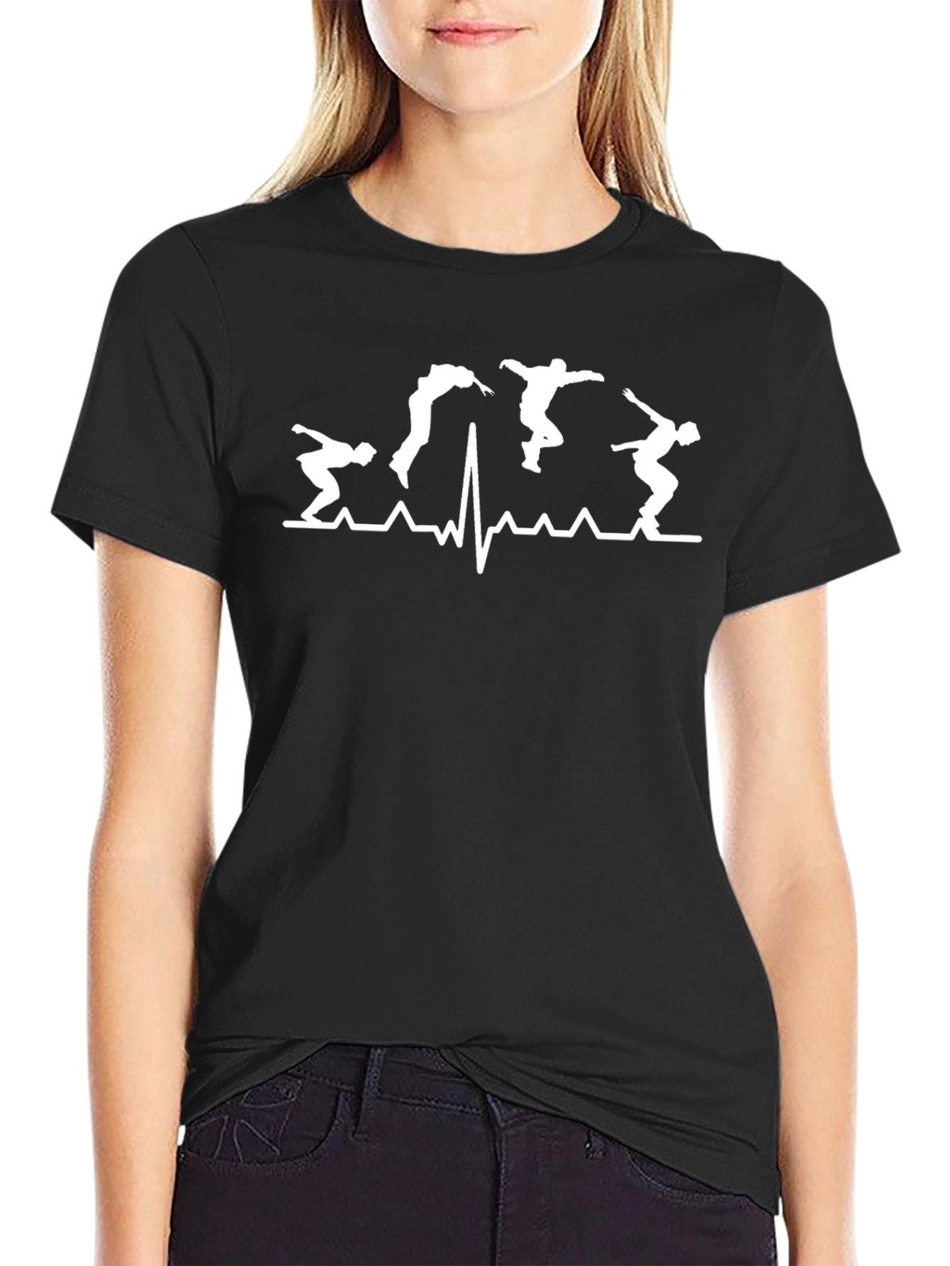 Parkour Heartbeat T-Shirt - Black