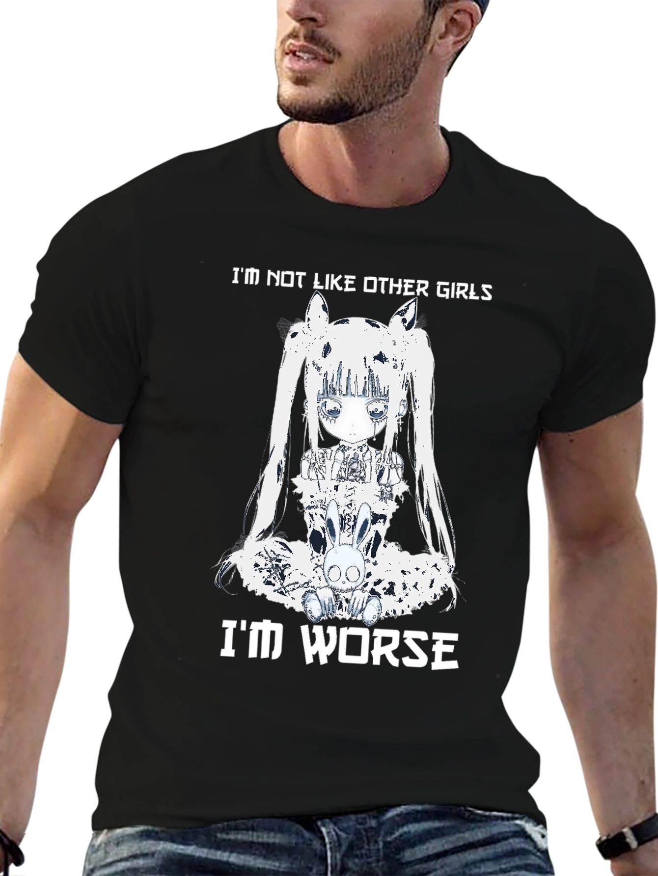 Edgy Im Worse Graphic T-Shirt