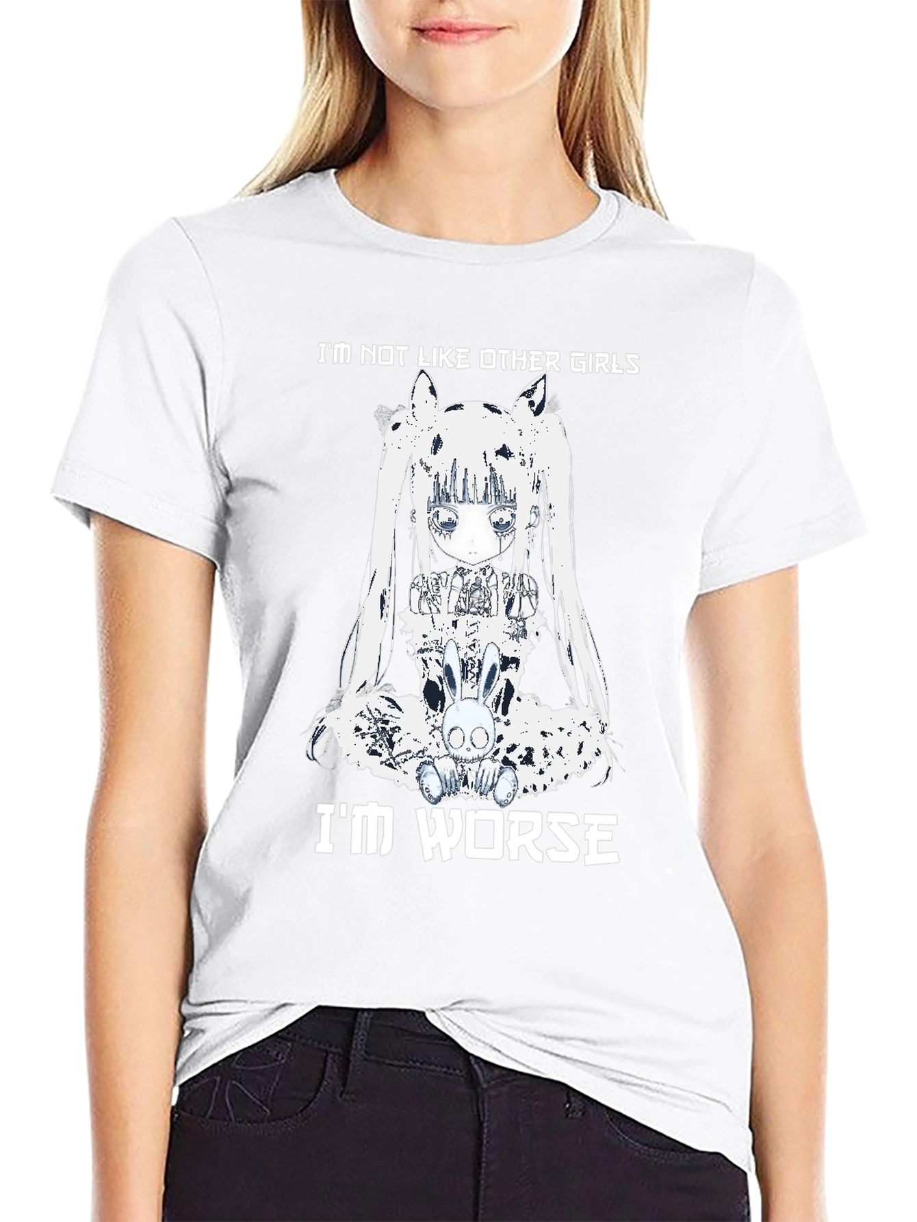 Edgy Im Worse Graphic T-Shirt