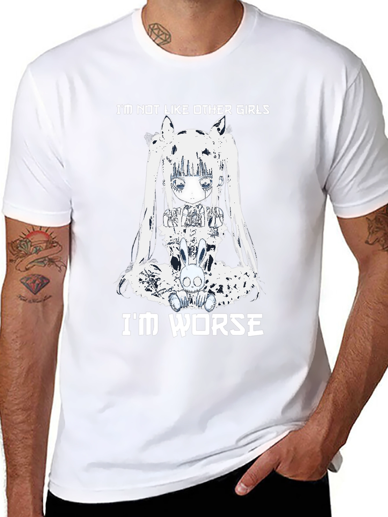 Edgy Im Worse Graphic T-Shirt