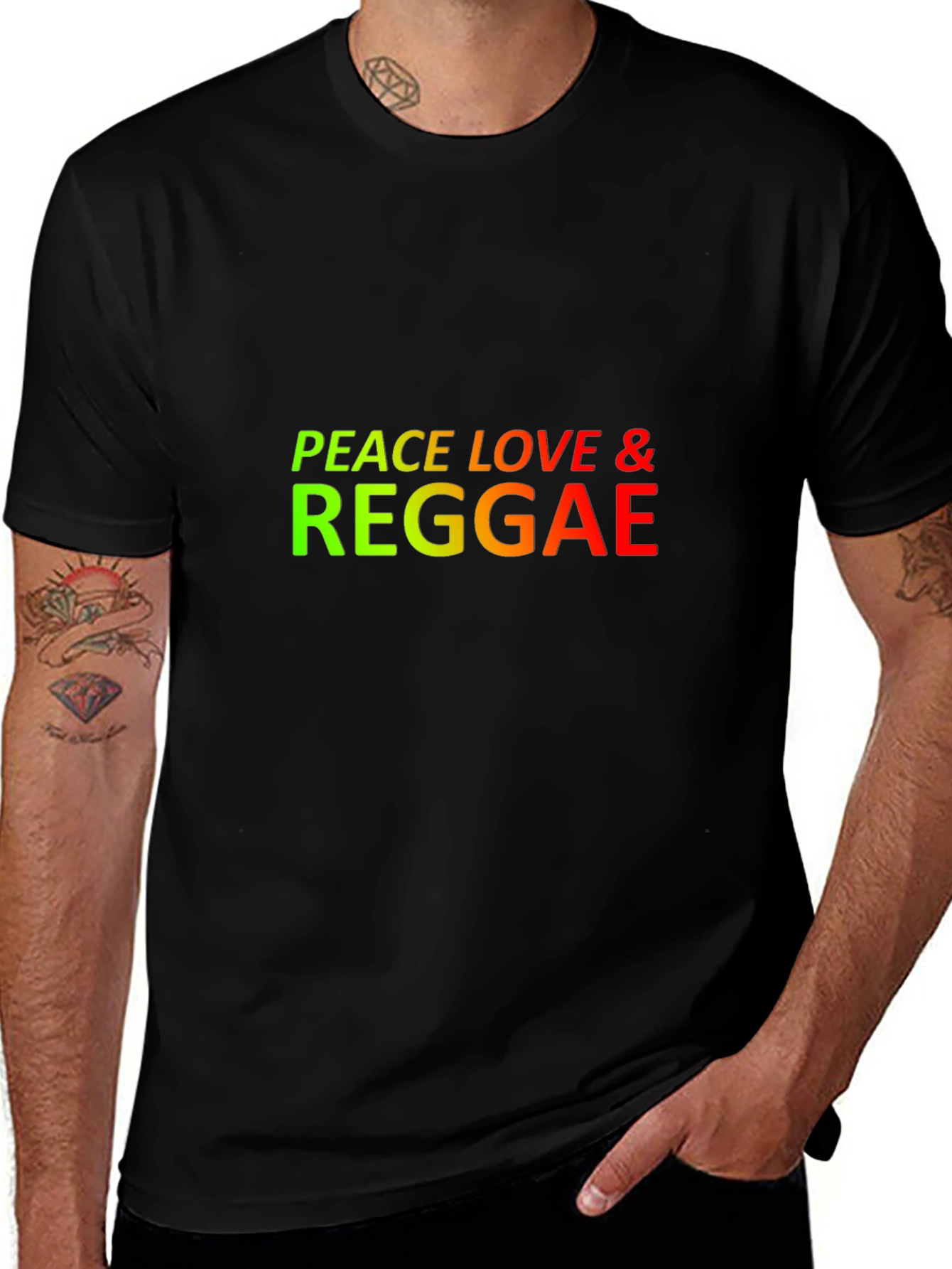 Peace Love & Reggae Graphic T-Shirt