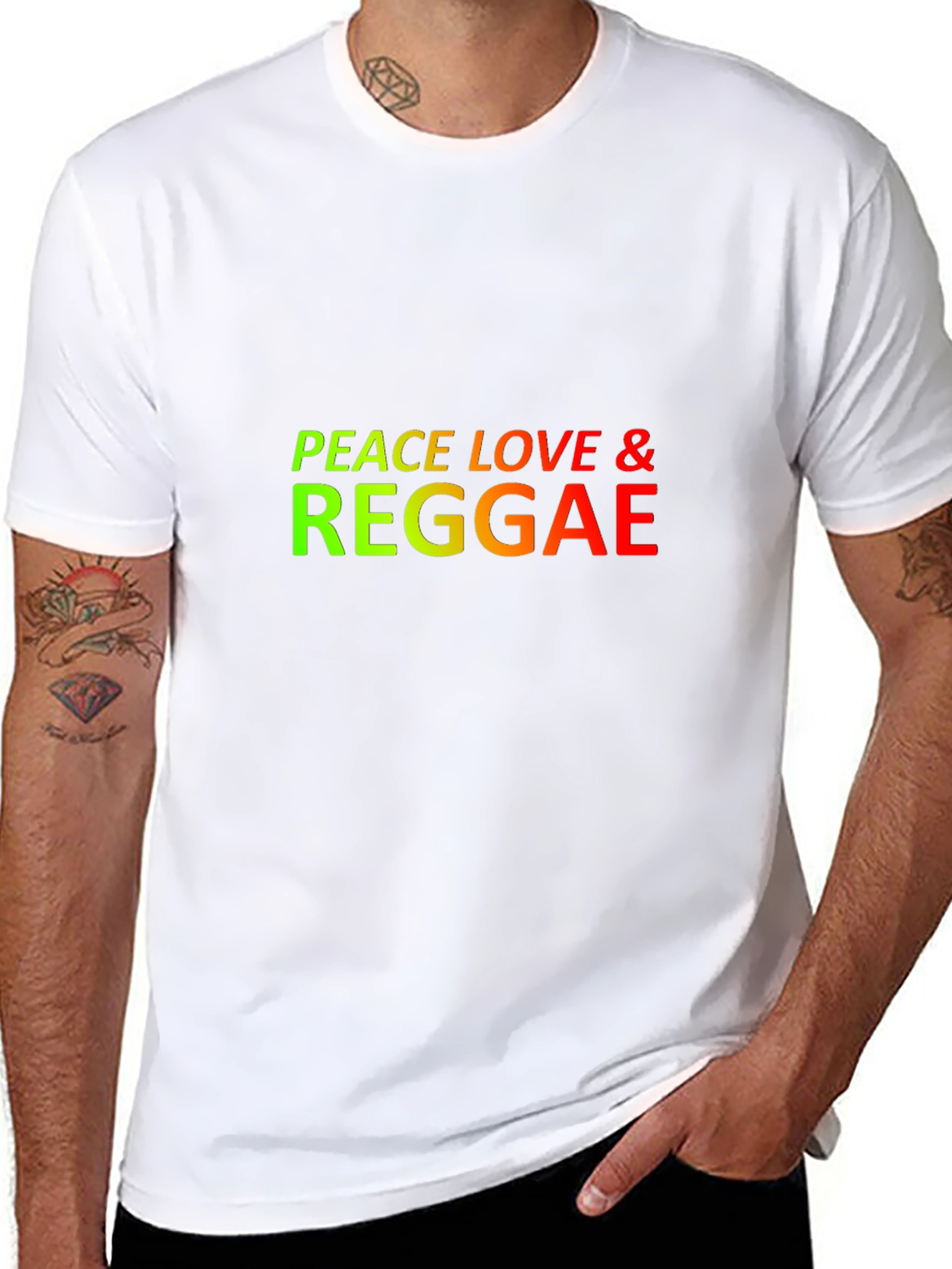 Peace Love & Reggae Graphic T-Shirt