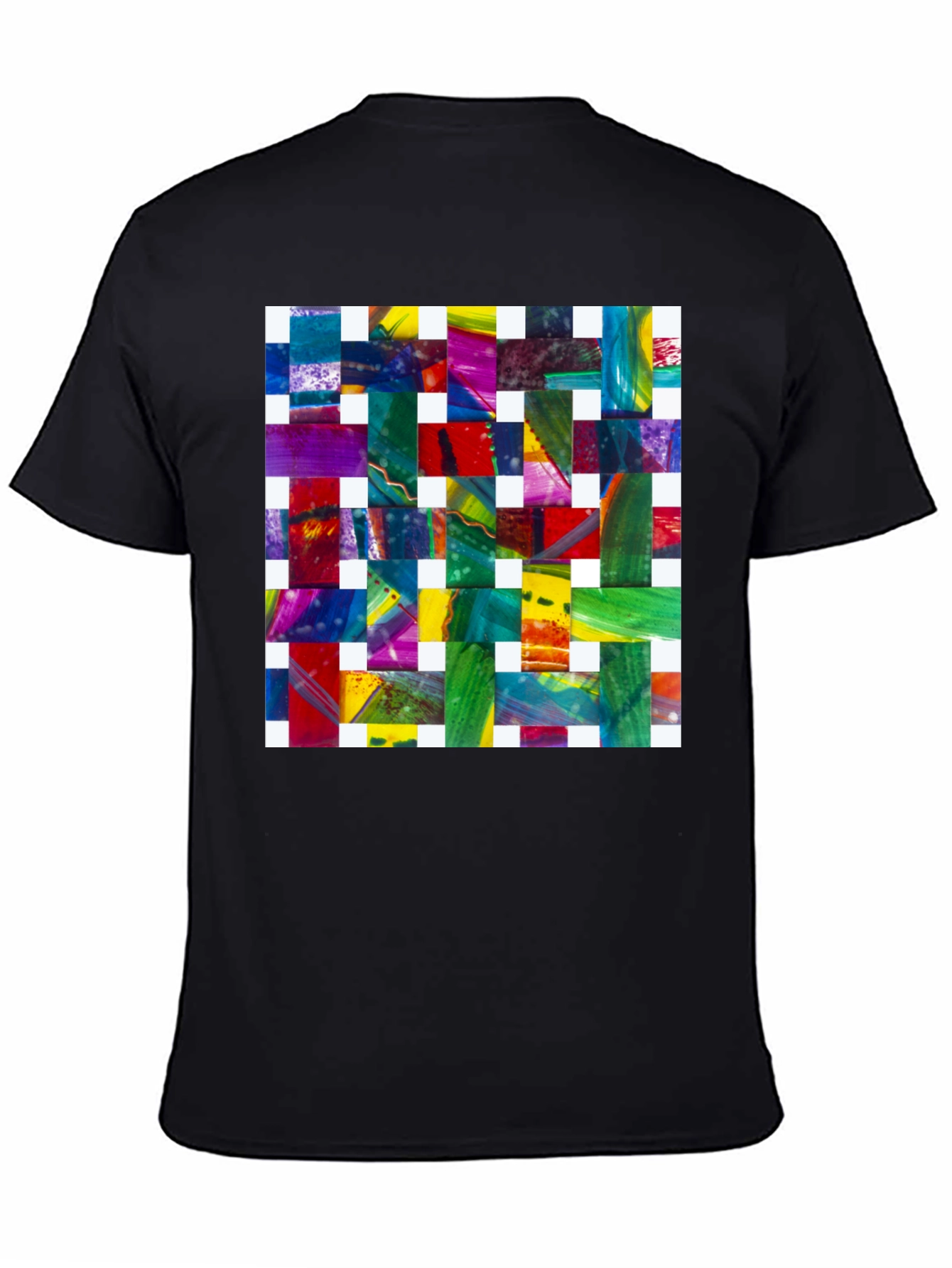 Abstract Woven Pattern Graphic Tee