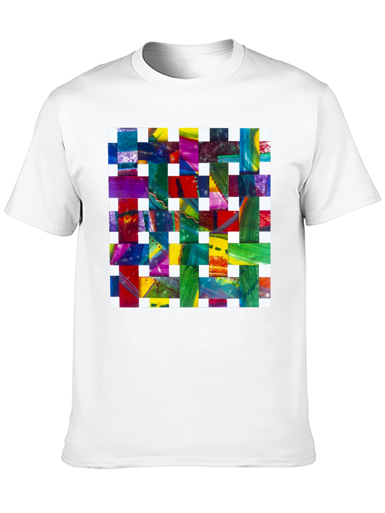 Abstract Woven Pattern Graphic Tee