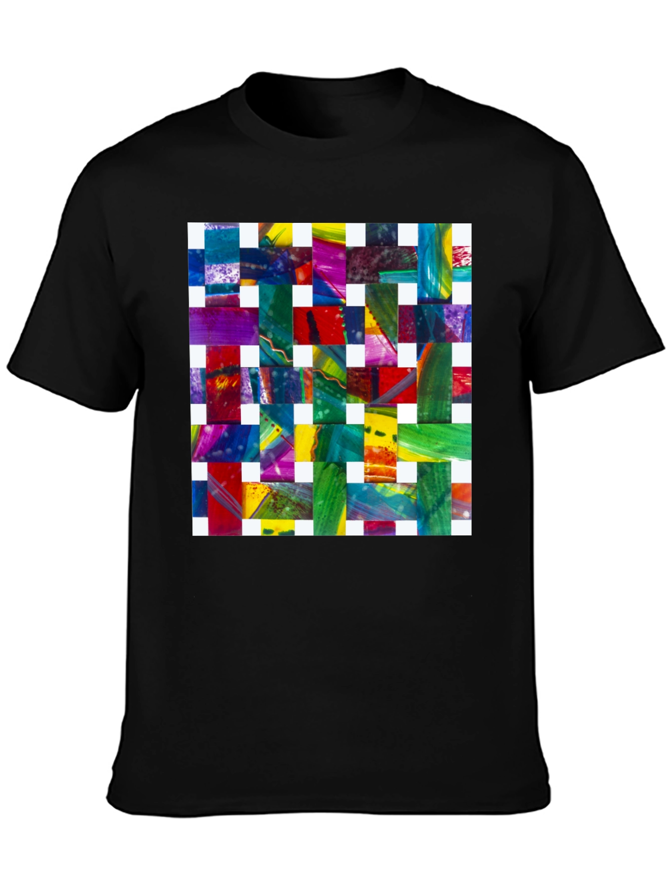 Abstract Woven Pattern Graphic Tee