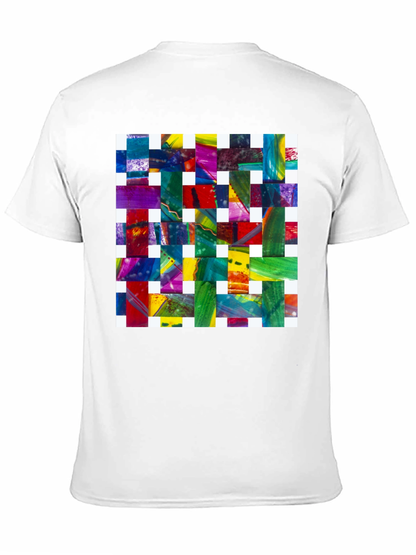 Abstract Woven Pattern Graphic Tee