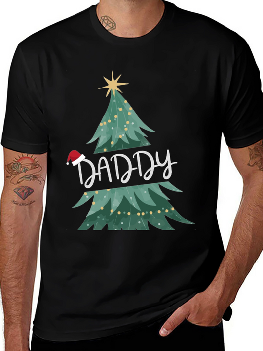 Daddy Christmas Tree Graphic T-Shirt